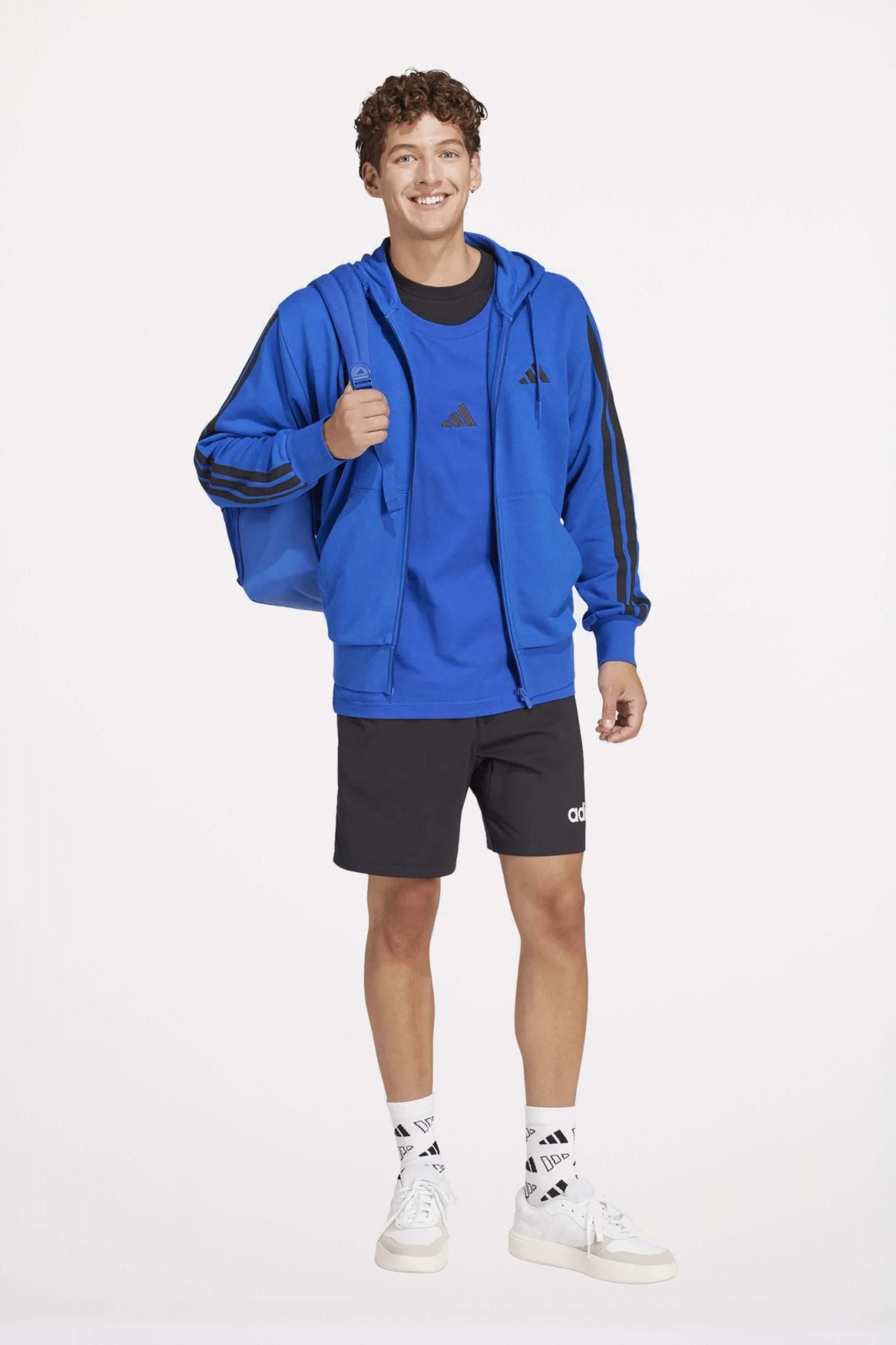 ADIDAS ESSENTIALS LINEAR SHORTS en color NEGRO (4)