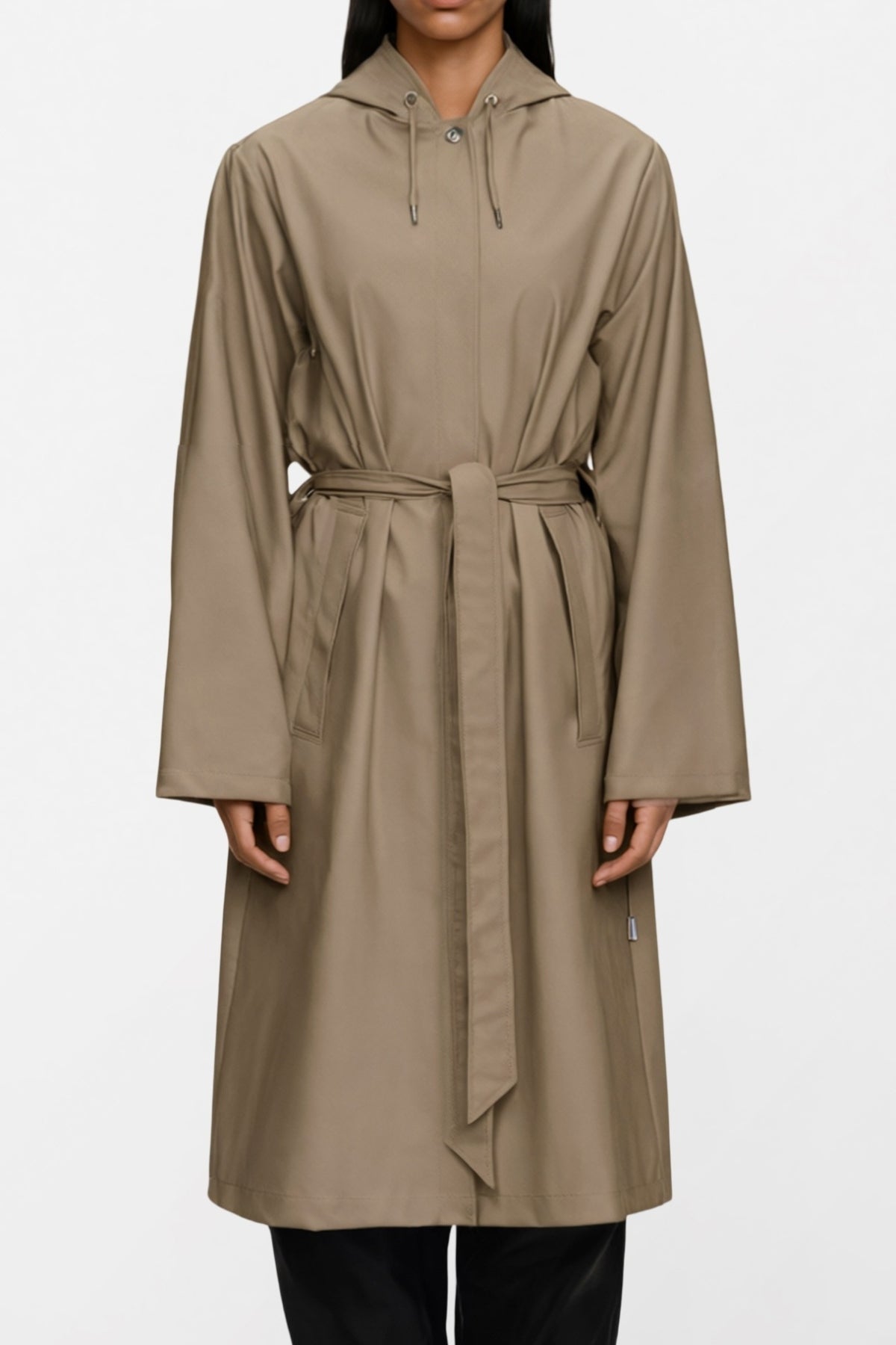 RAINS 12040R LONGER W JACKET W3 en color MARRON CLARO (1)