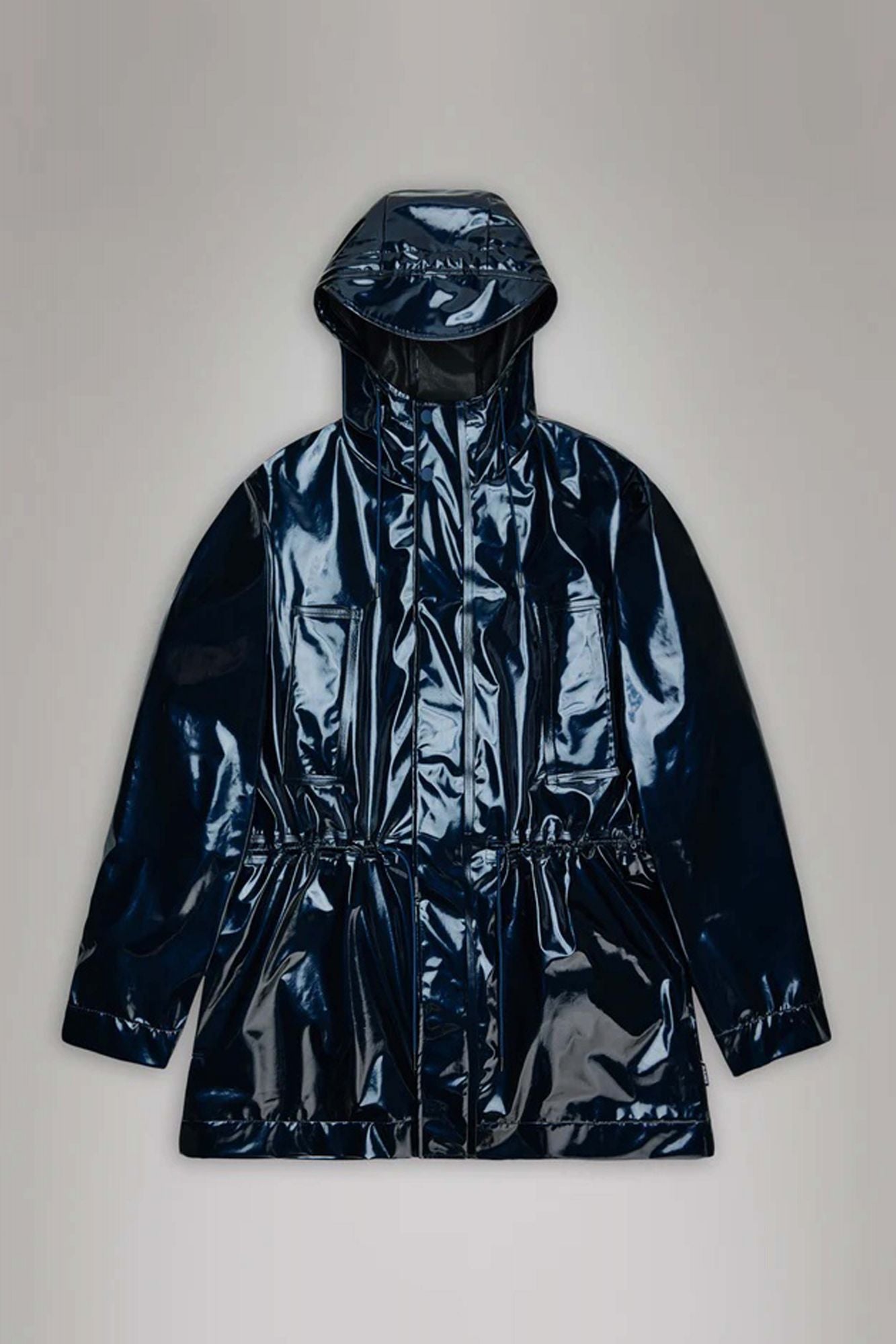 RAINS BOLD LONG JACKET W3 en color AZUL (2)