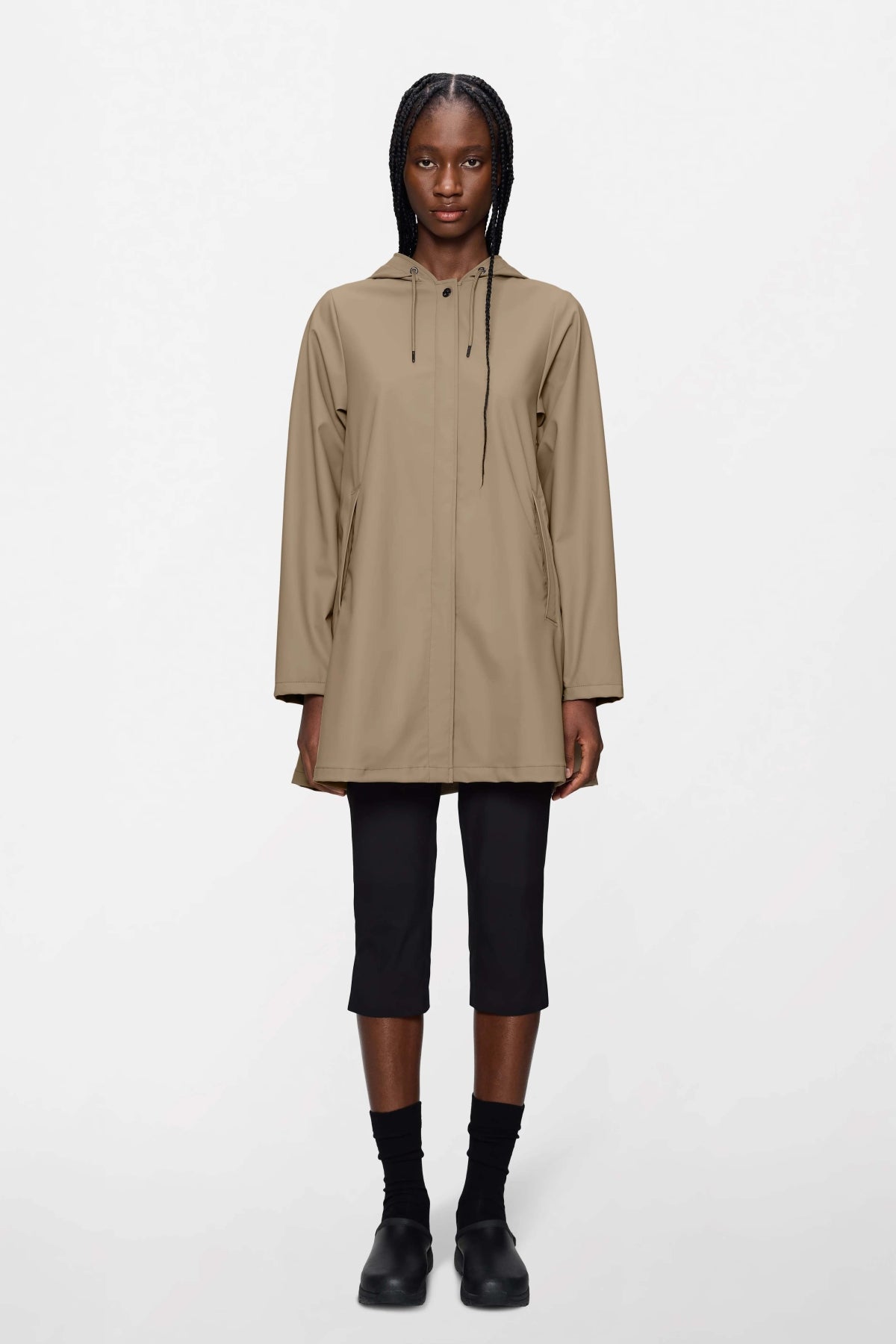 RAINS  LINE W JACKET W3  en color MARRON (5)