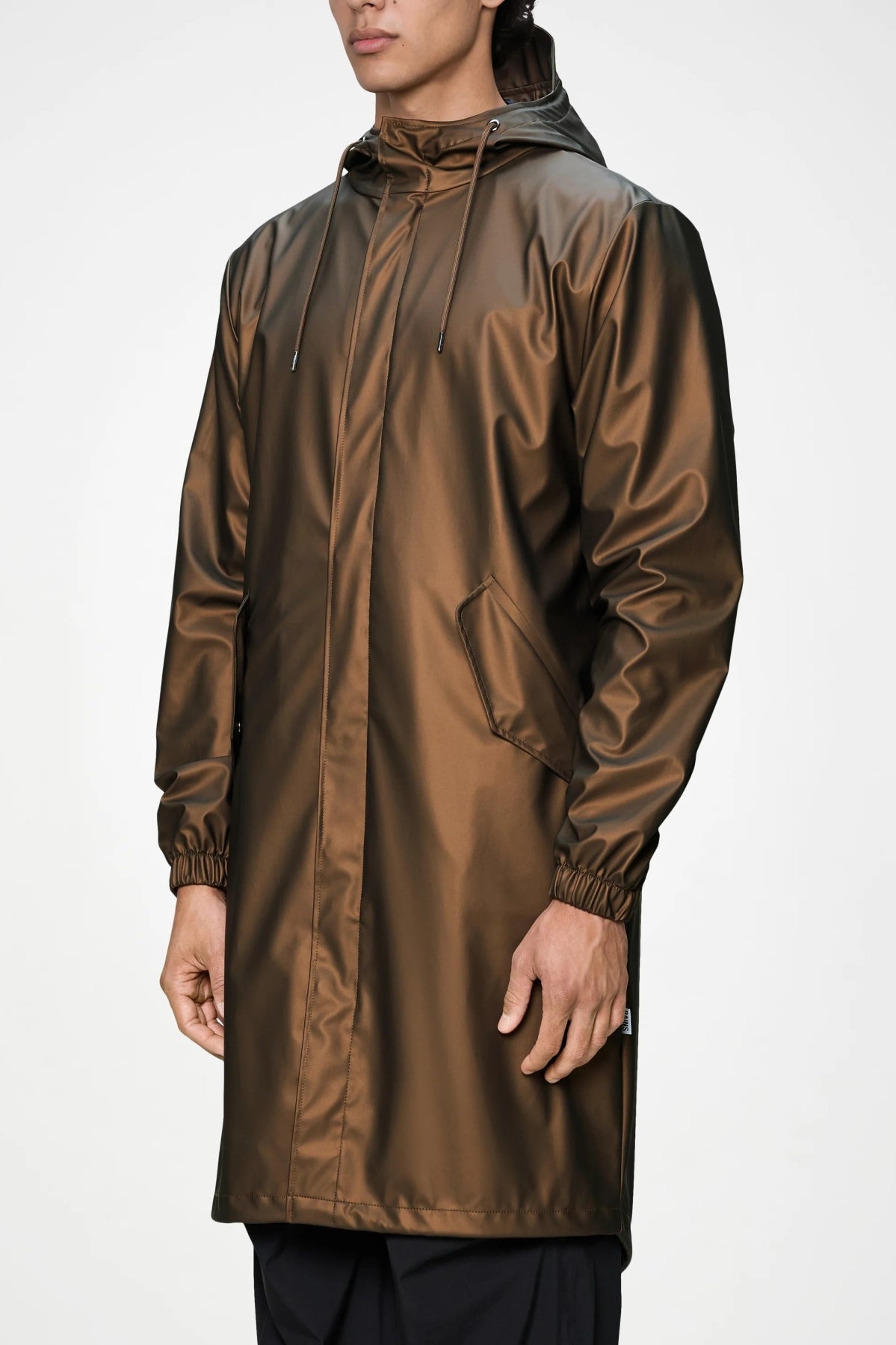 RAINS 18140R FISHTAIL PARKA W3 en color MARRON (3)
