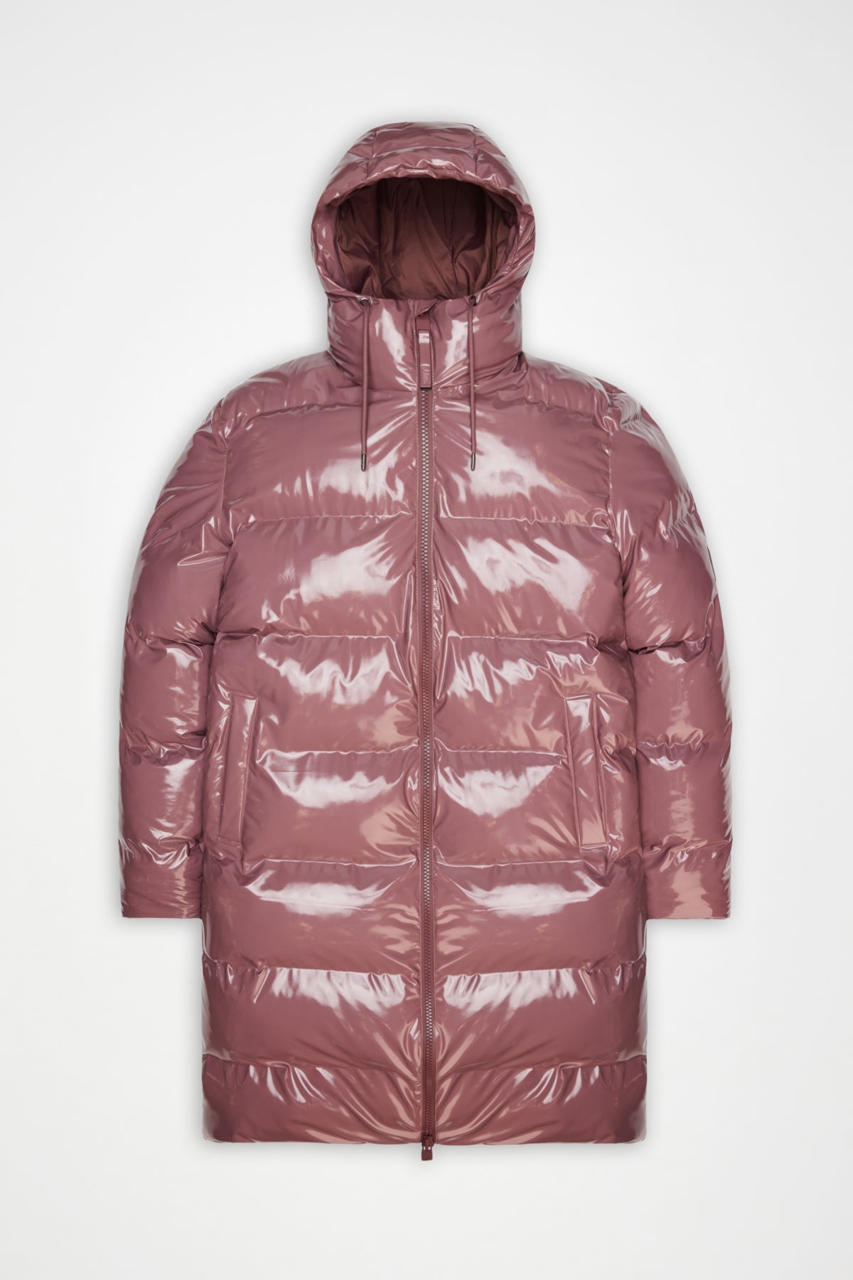RAINS ALTA LONGER PUFFER JACKET W3 en color ROSA (3)