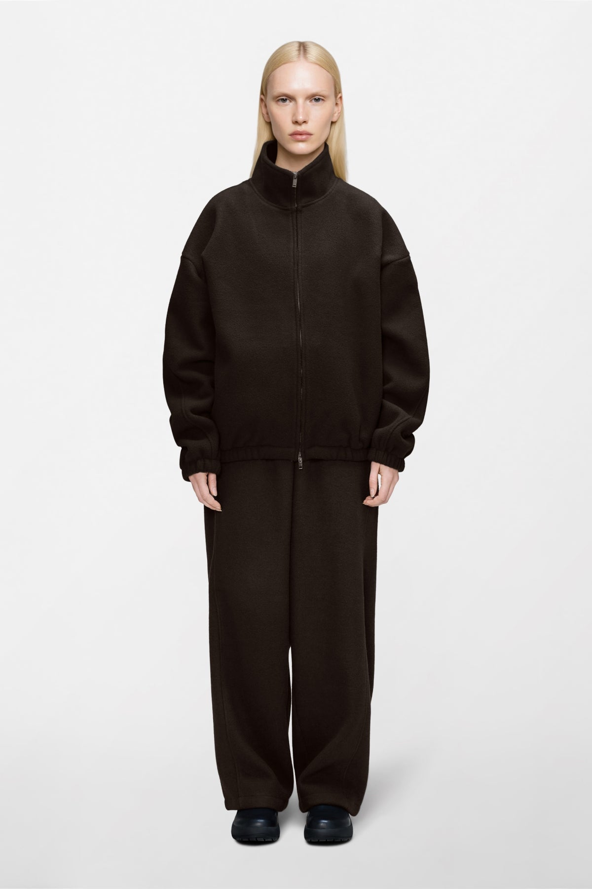 RAINS 19030R FLEECE ZIP JACKET en color NEGRO (1)