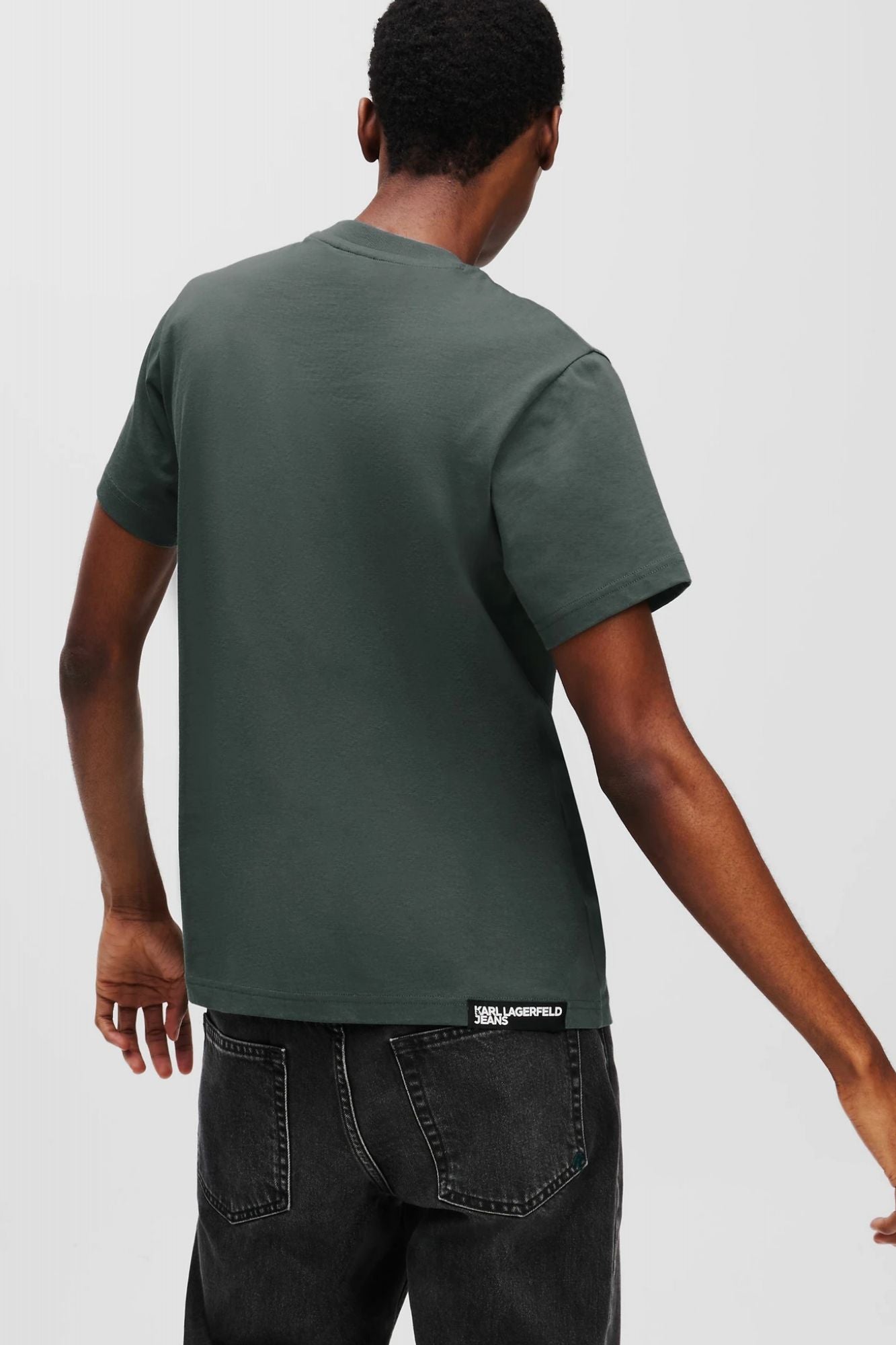 KARL LAGERFELD JEANS  KLJ SLIM SS TEE  en color VERDE (3)