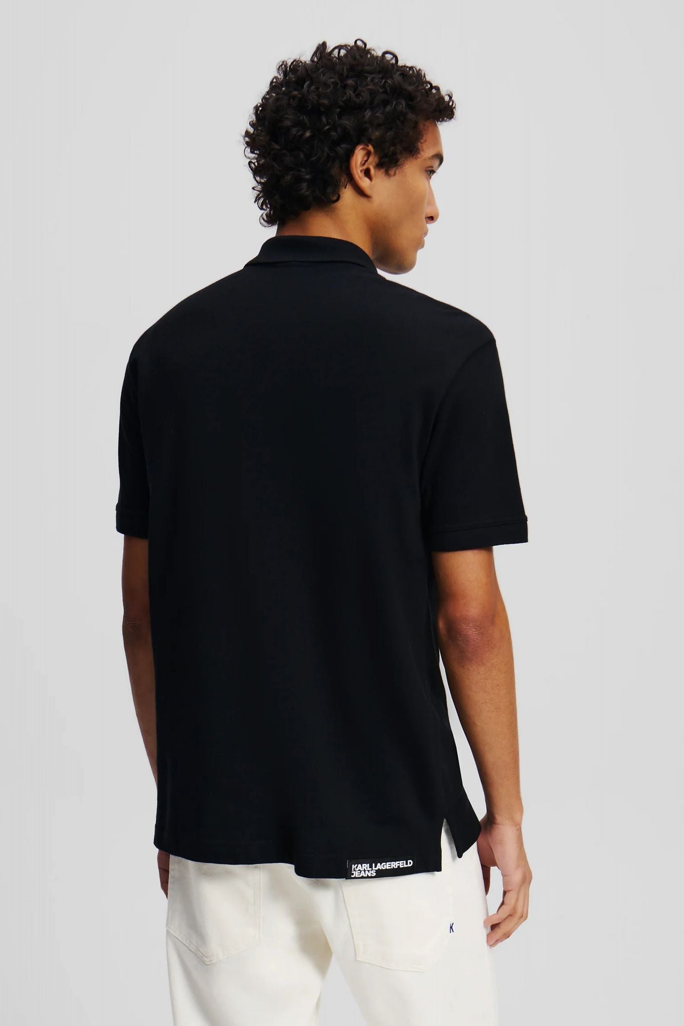 KARL LAGERFELD JEANS  KLJ REGULAR PIQUE POLO  en color NEGRO (3)