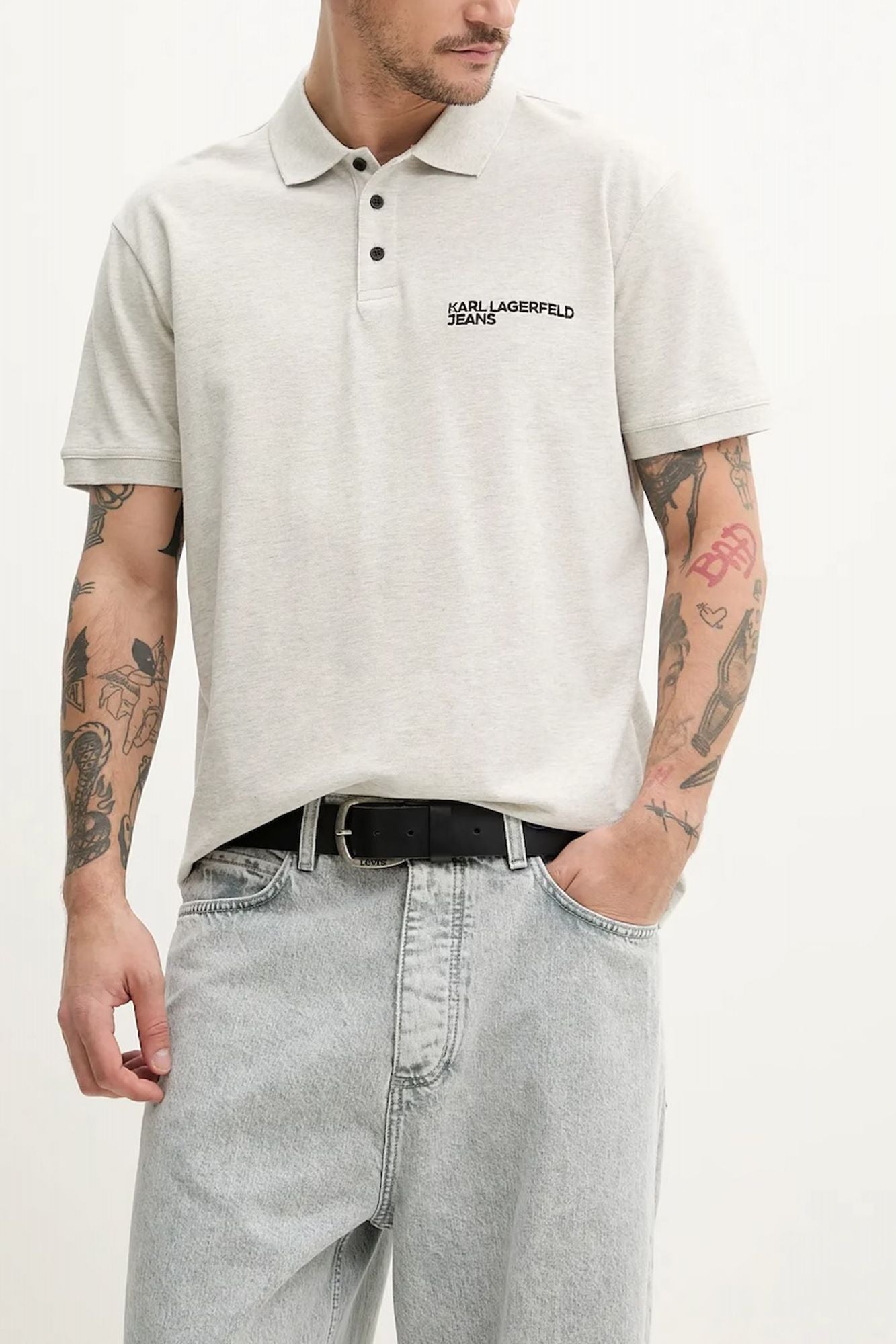 KARL LAGERFELD JEANS  KLJ REGULAR PIQUE POLO  en color BEIS (1)