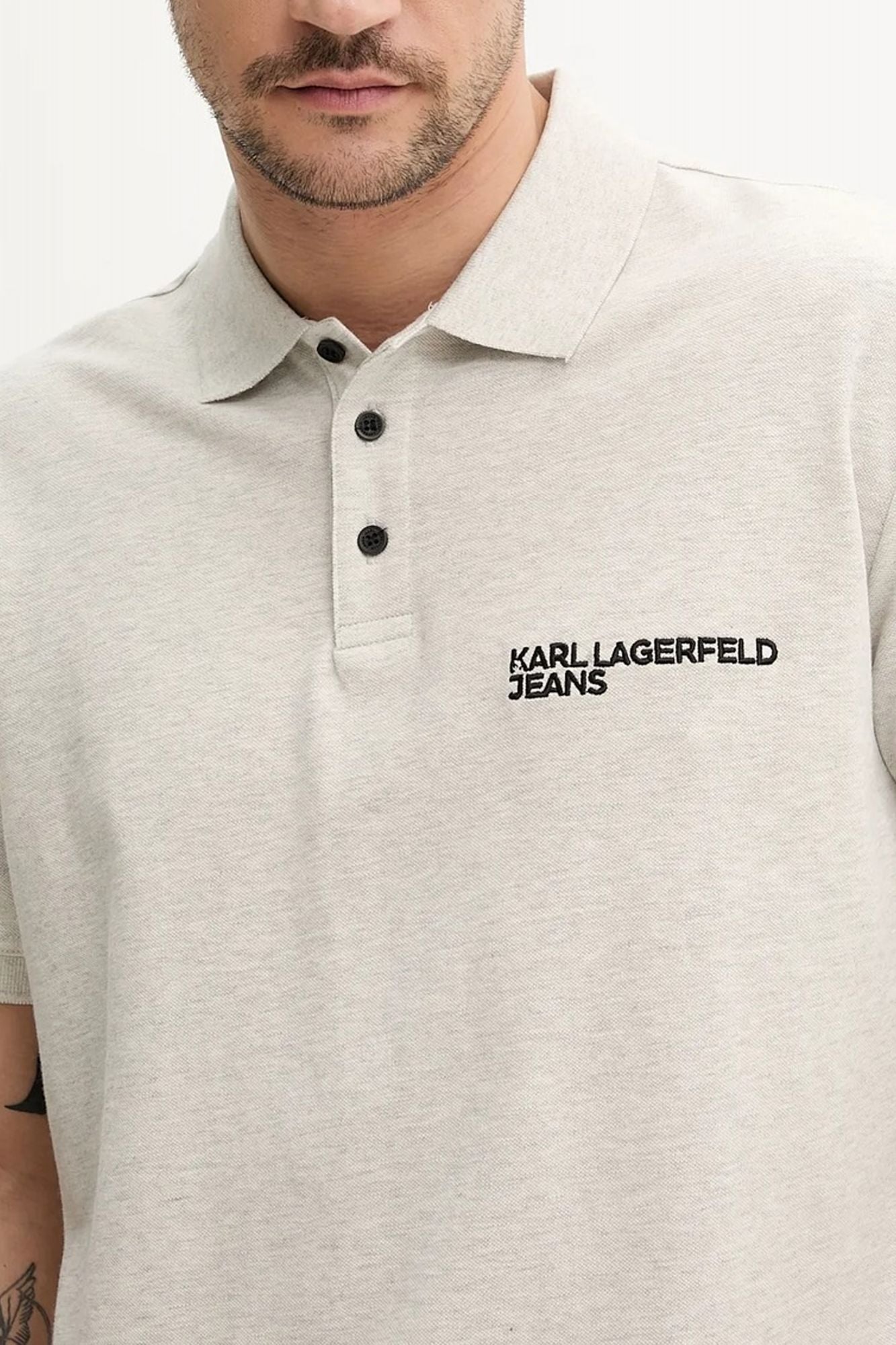 KARL LAGERFELD JEANS  KLJ REGULAR PIQUE POLO  en color BEIS (3)