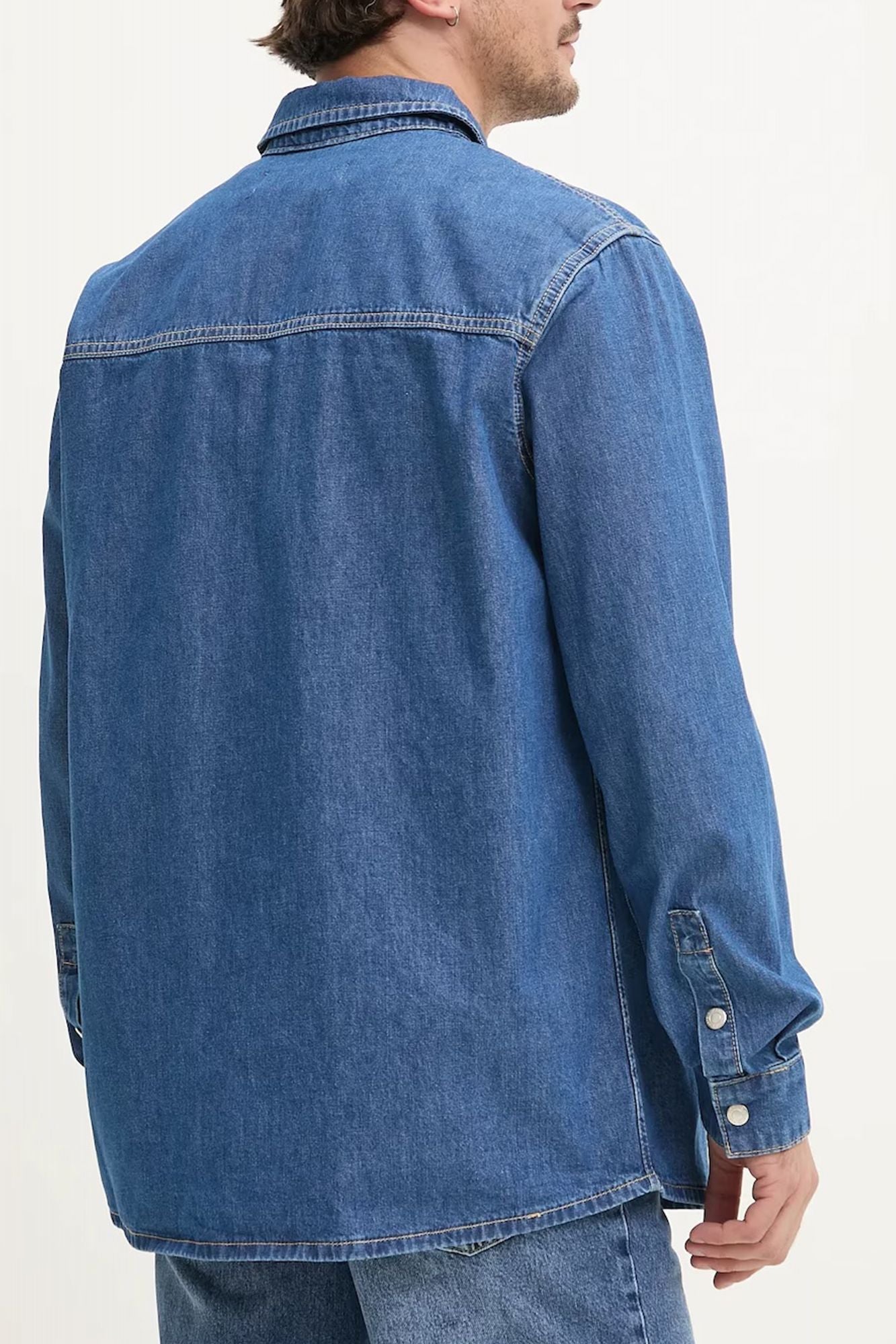 KARL LAGERFELD JEANS KLJ REGULAR DENIM SHIRT en color AZUL (3)