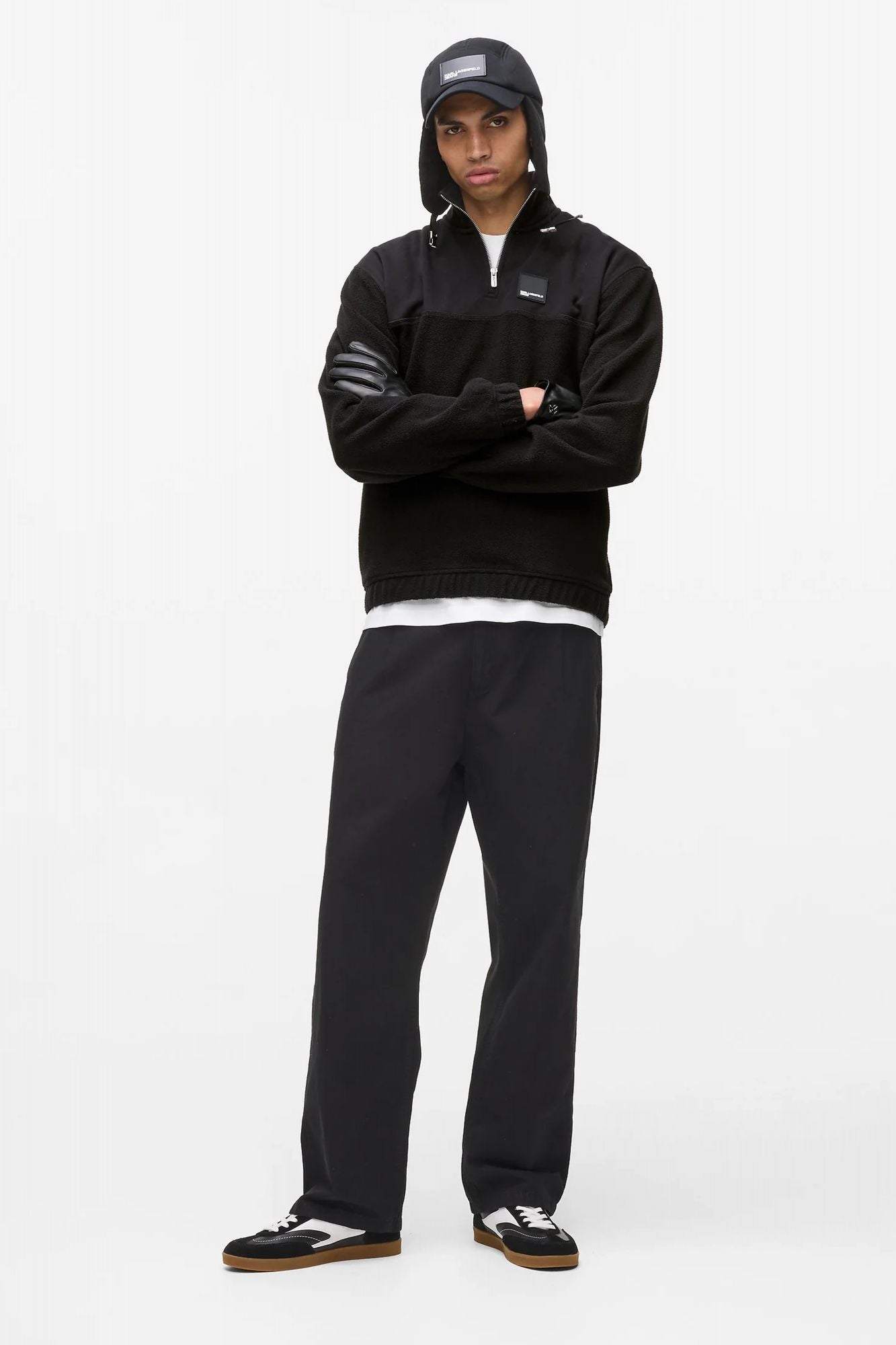 KARL LAGERFELD JEANS KLJ REG POLAR FLEECE ZIP S en color NEGRO (4)