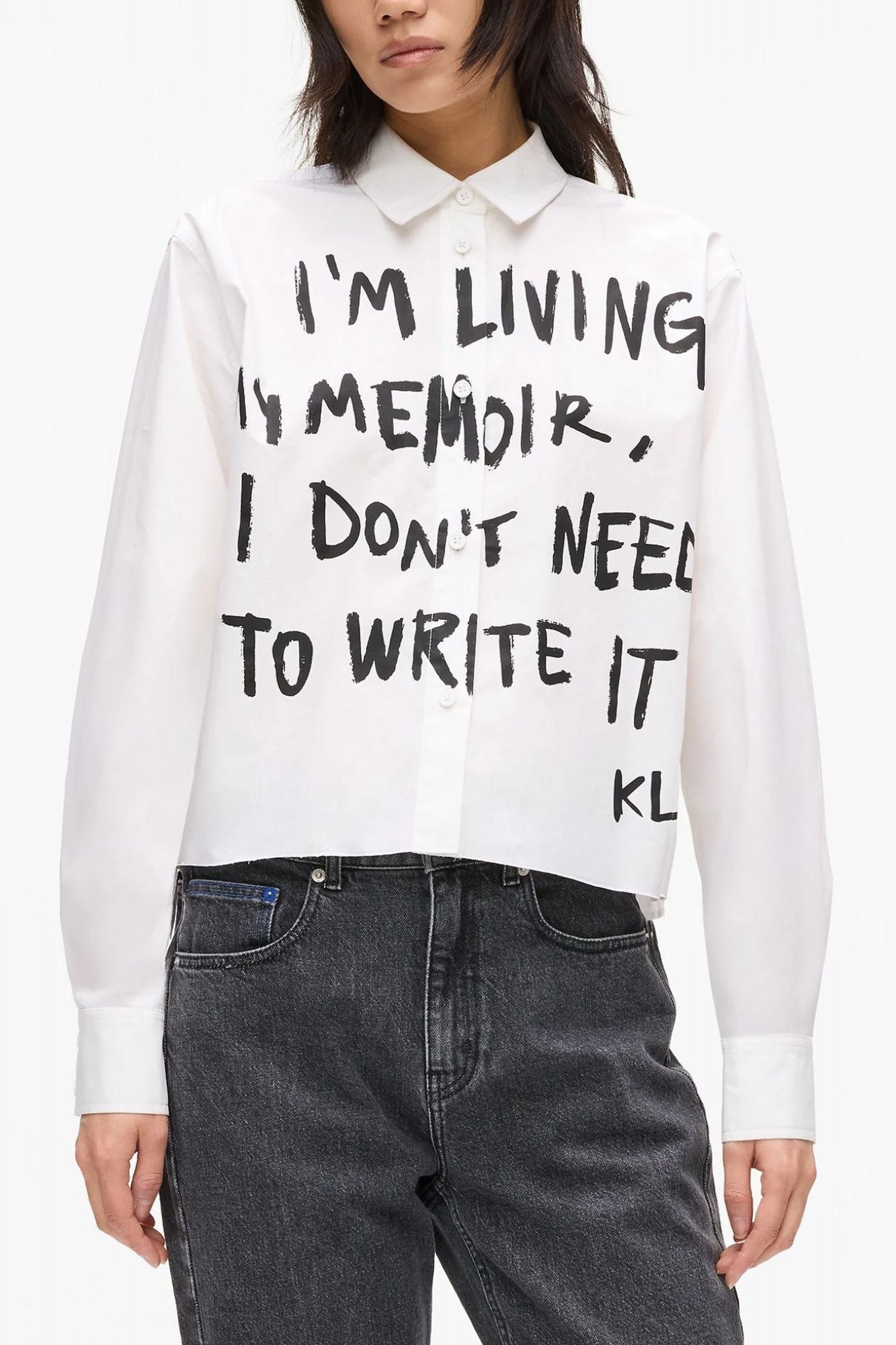 KARL LAGERFELD JEANS KLJ KARL WOVEN SHIRT en color BLANCO (1)