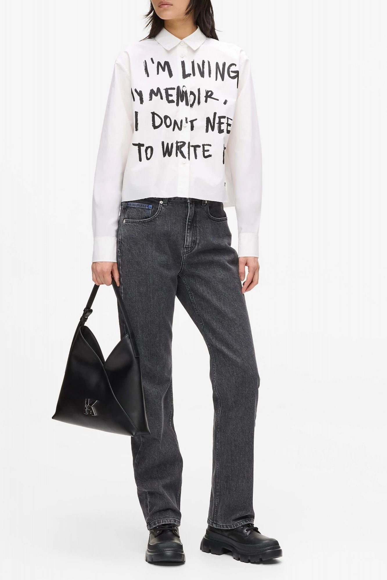 KARL LAGERFELD JEANS KLJ KARL WOVEN SHIRT en color BLANCO (4)