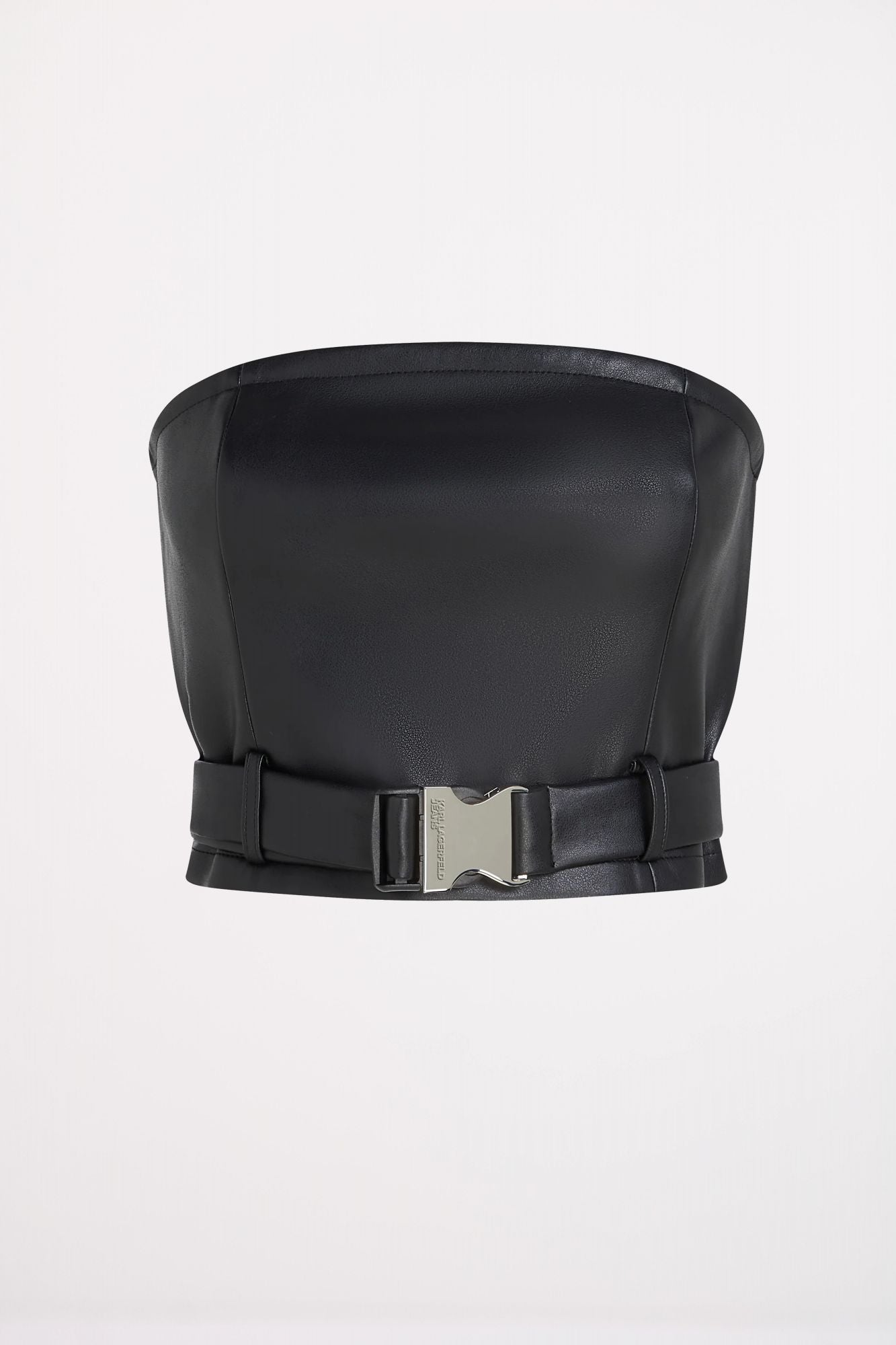 KARL LAGERFELD JEANS KLJ FAUX LEATHER TOP en color NEGRO (2)