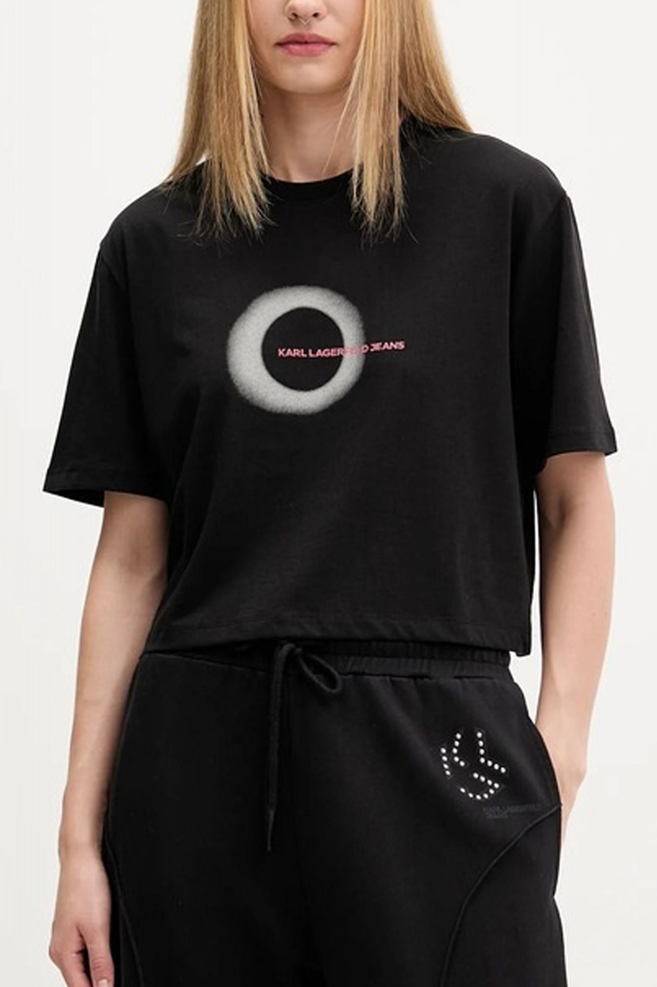 KARL LAGERFELD JEANS KLJ BOXY ECLIPSE GRAPHIC T en color NEGRO (1)