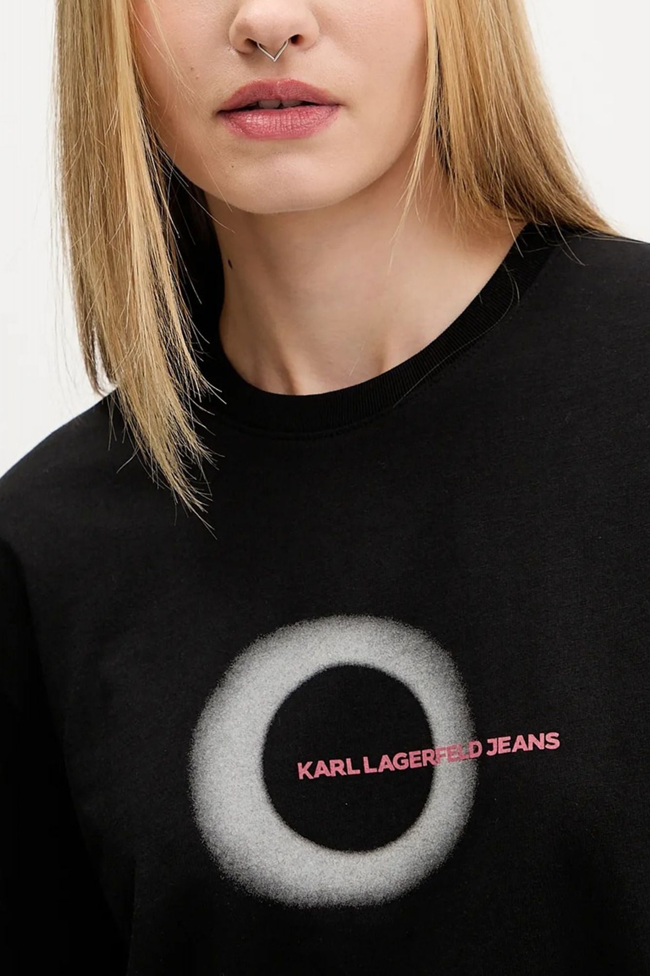 KARL LAGERFELD JEANS KLJ BOXY ECLIPSE GRAPHIC T en color NEGRO (3)