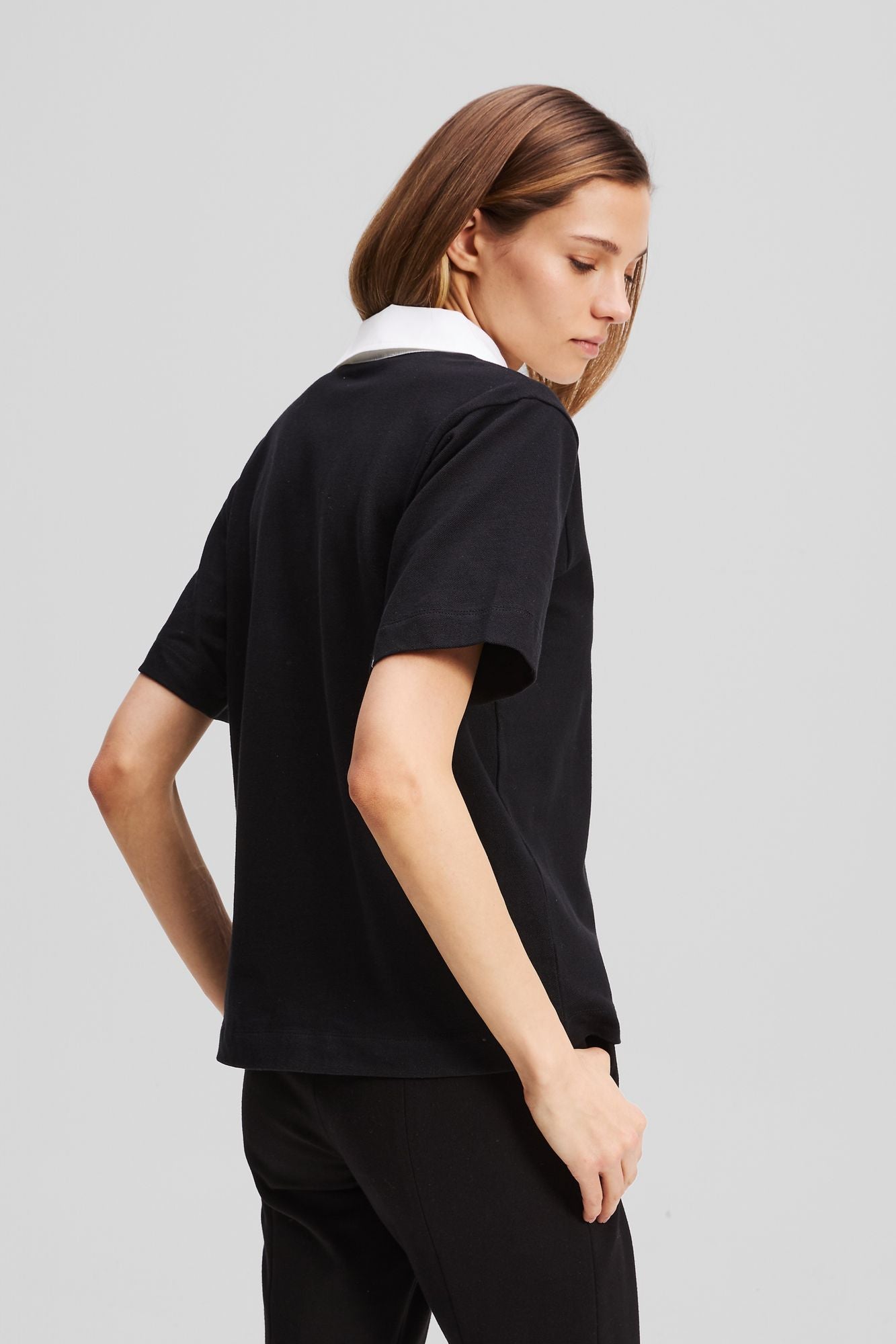 KARL LAGERFELD JEANS KARL SIGNATURE POLO en color NEGRO (3)