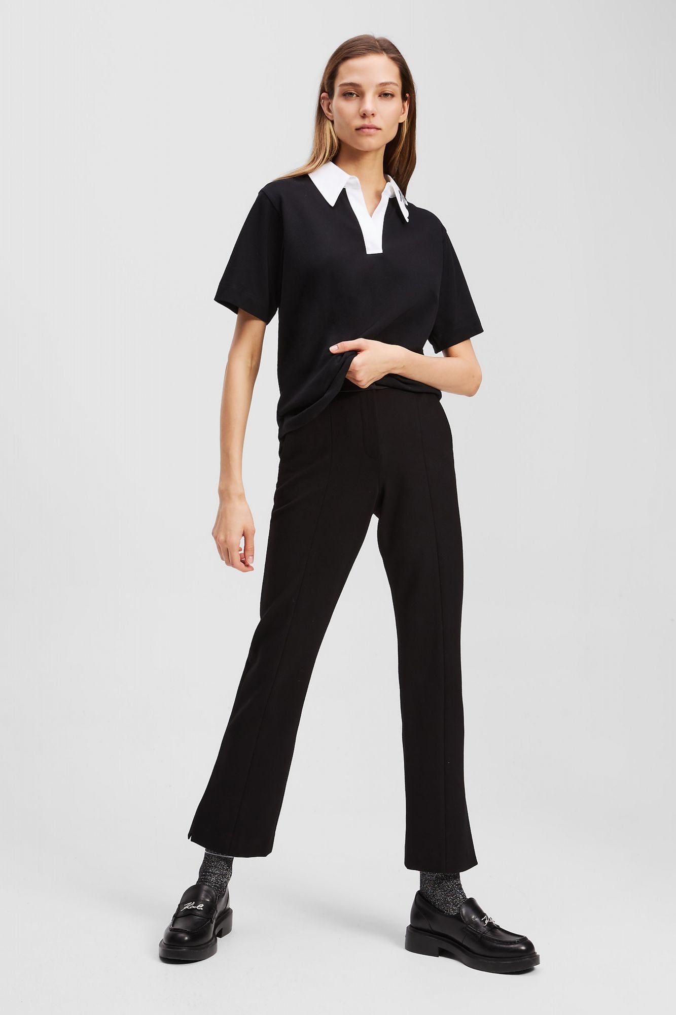 KARL LAGERFELD JEANS KARL SIGNATURE POLO en color NEGRO (4)