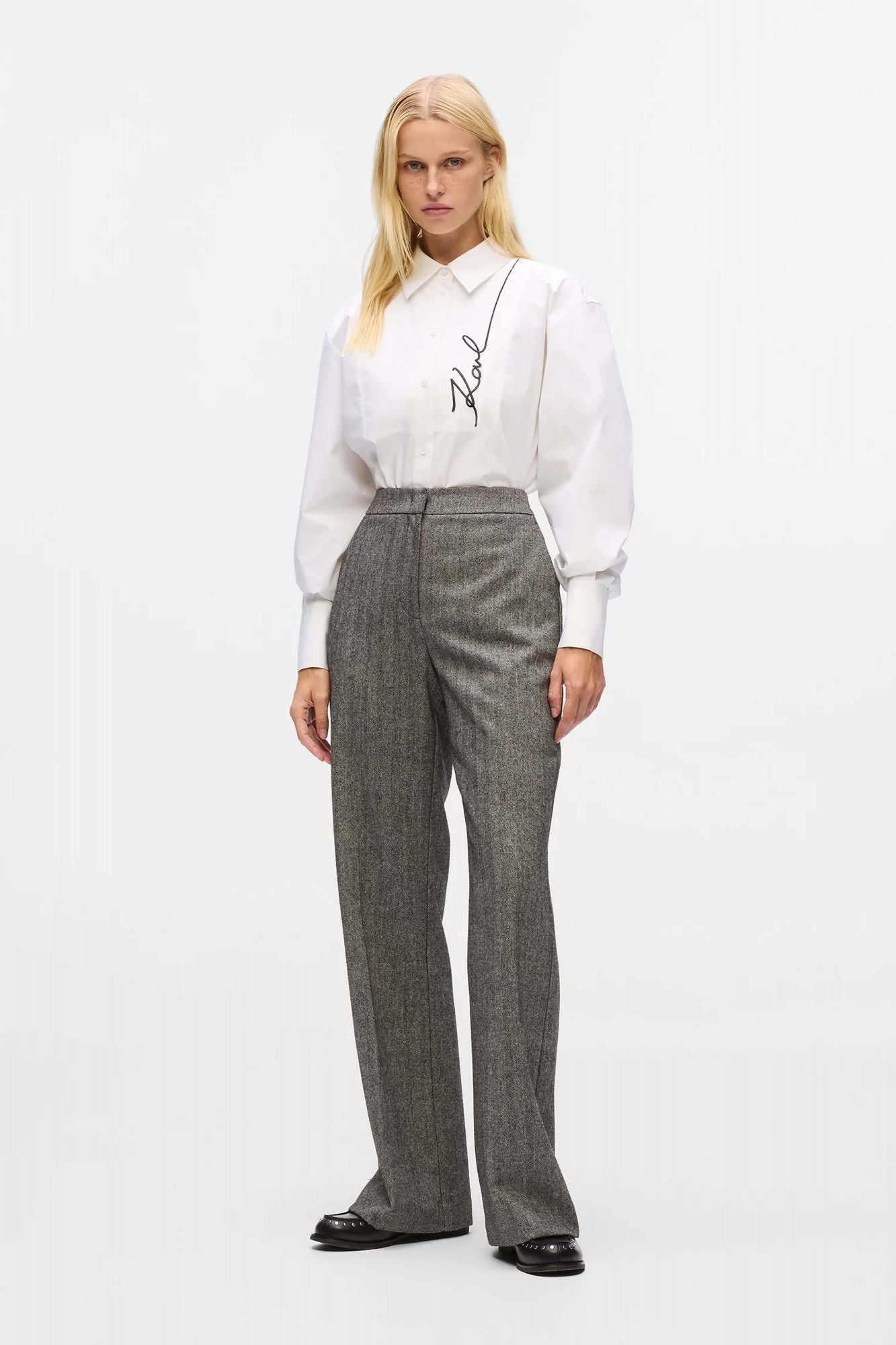 KARL LAGERFELD JEANS SIGNATURE SEQUINS T-SHIRT en color BLANCO (4)