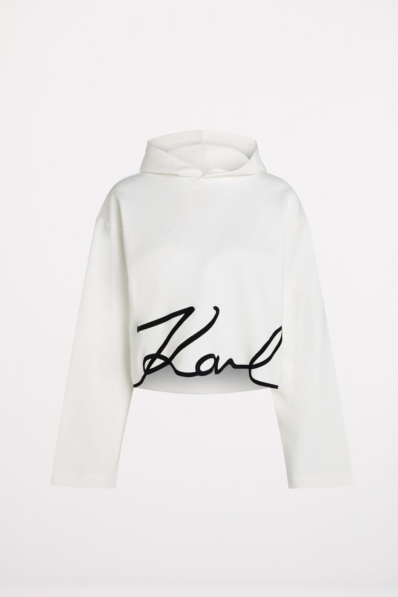KARL LAGERFELD JEANS  KARL SIGNATURE HEM HOODIE  en color BLANCO (2)