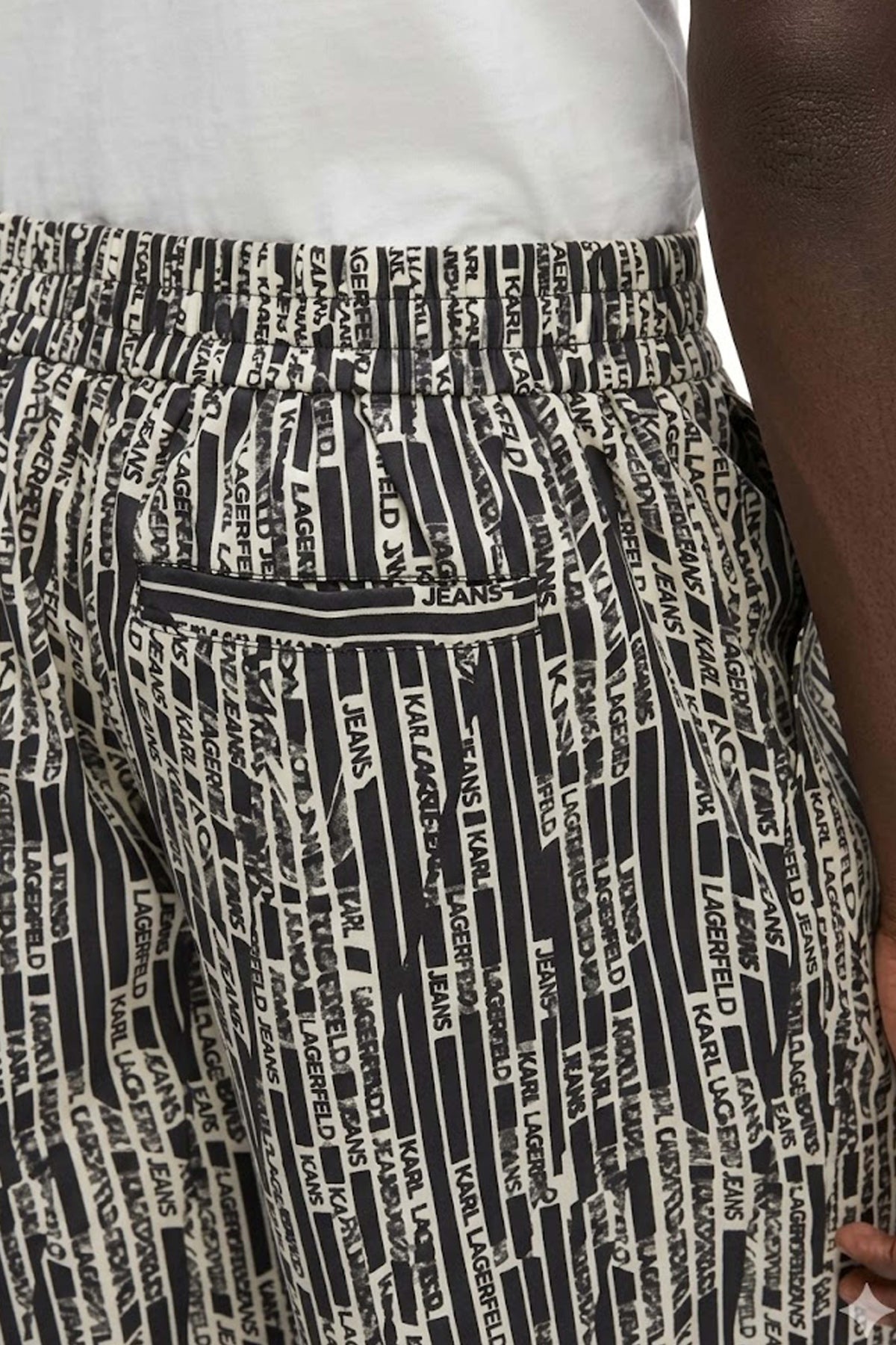 KARL LAGERFELD JEANS PANTS en color NEGRO (2)