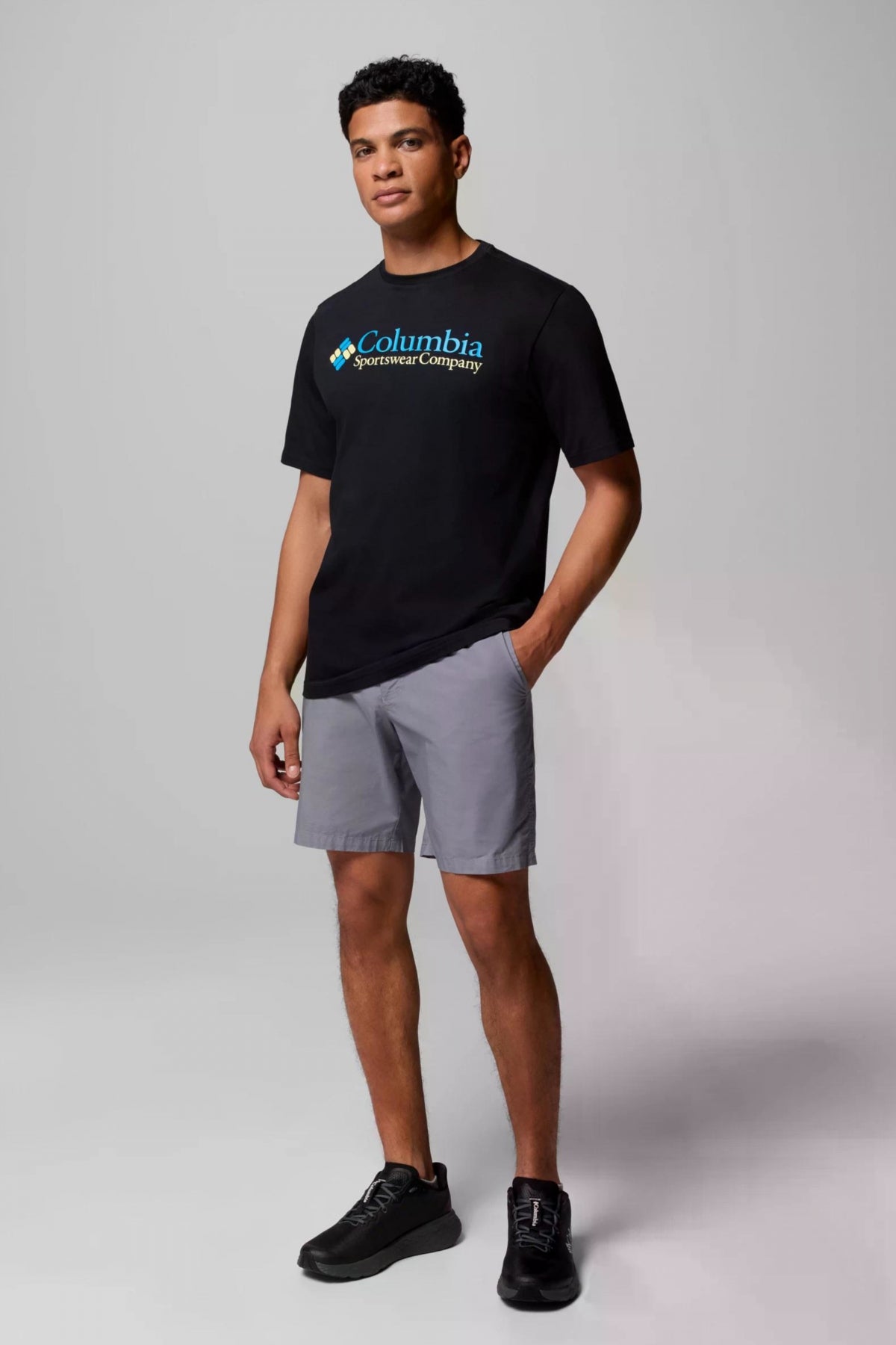 COLUMBIA CSC BASIC LOGO SHORT SLEE en color NEGRO (4)