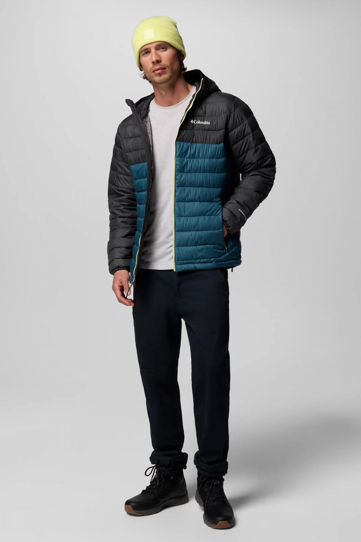 COLUMBIA POWDER LITE II HOODED JAC en color AZUL (4)