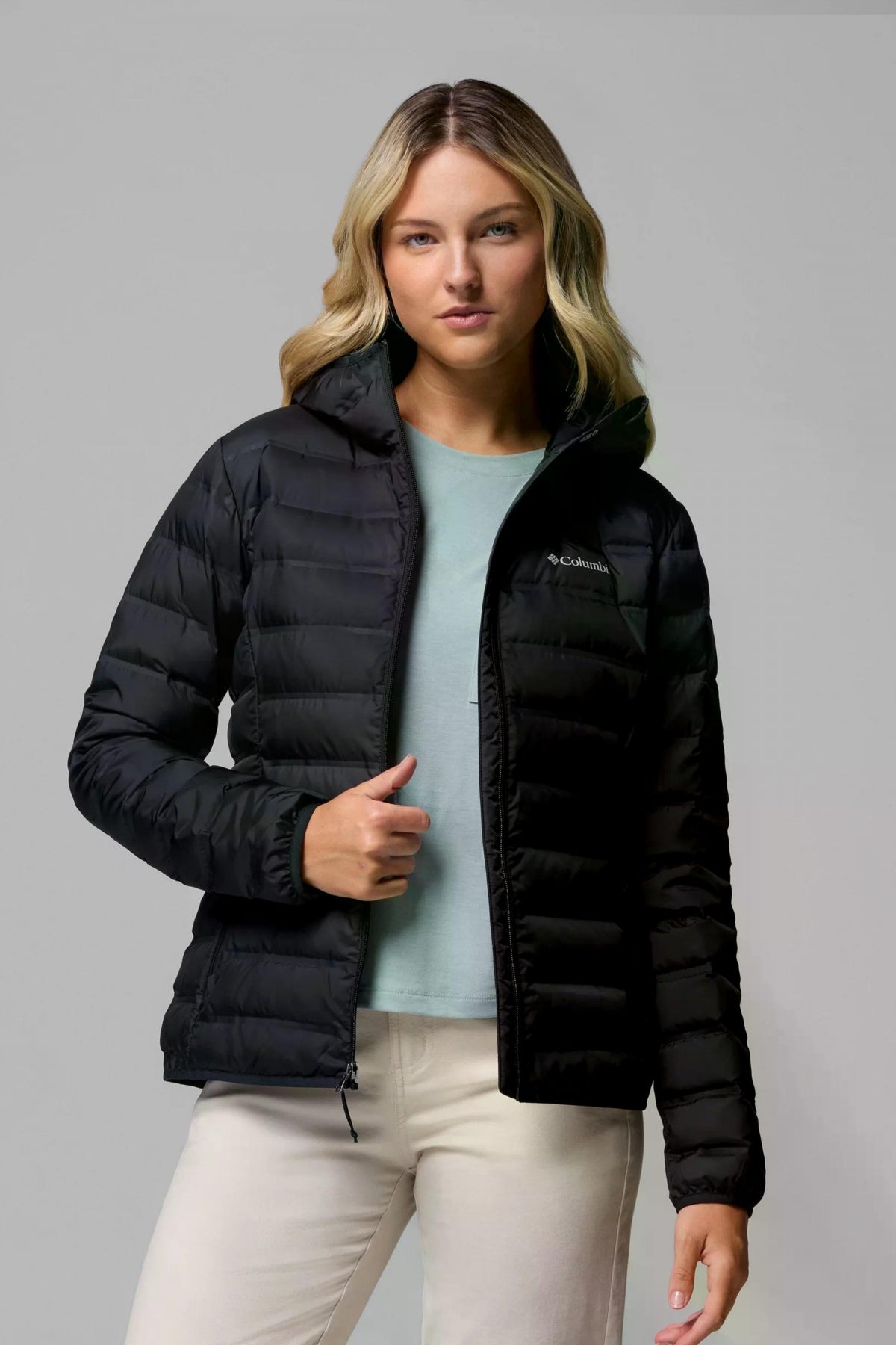 COLUMBIA LAKE 22 II DOWN HOODED JA en color NEGRO (3)