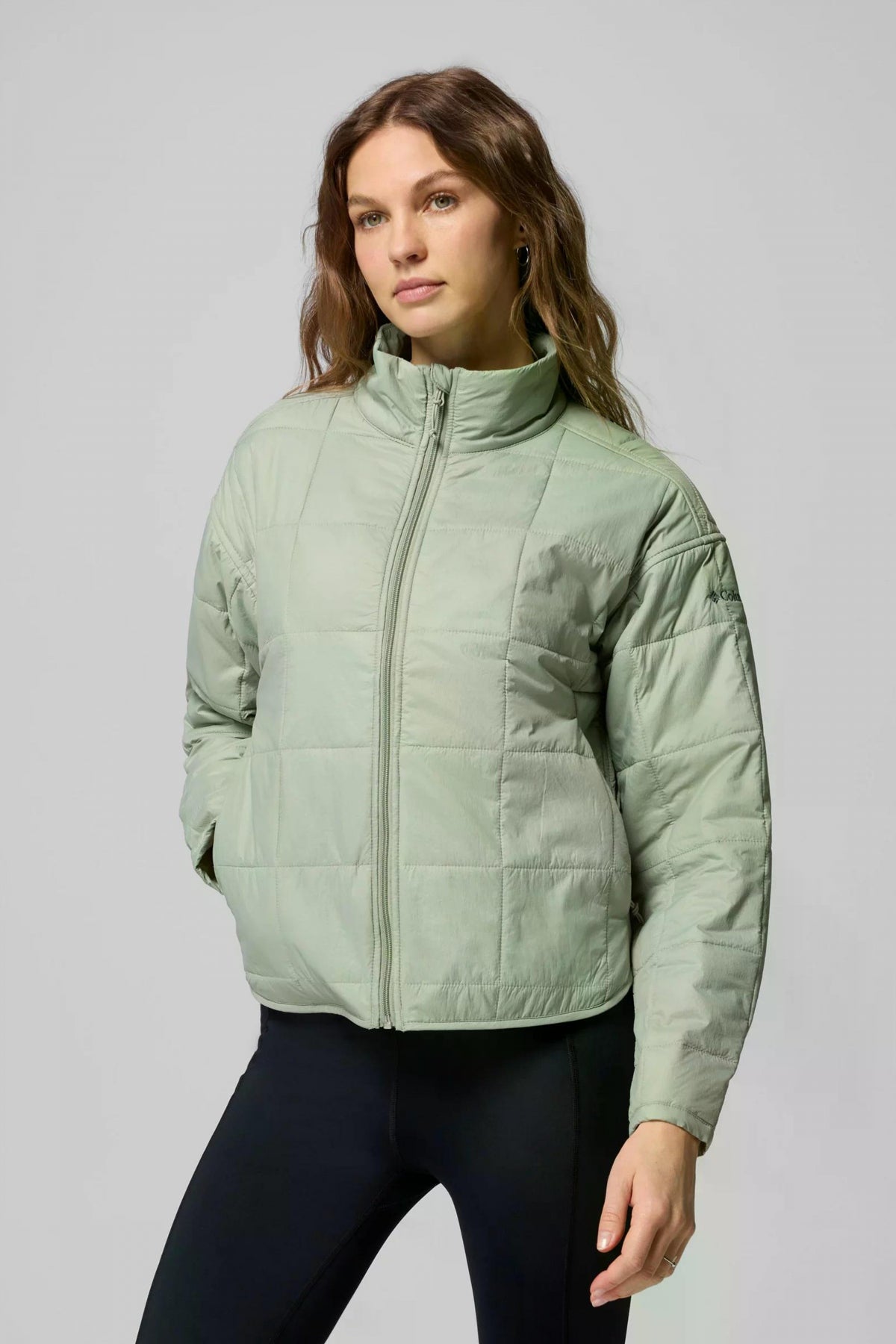 COLUMBIA SIENNA HILL QUILTED JACKET en color VERDE (1)