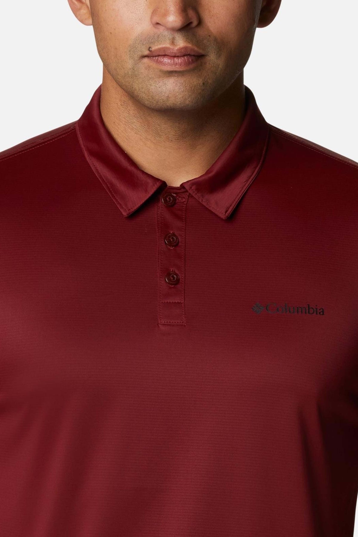 COLUMBIA HIKE M POLO en color BURDEOS (3)