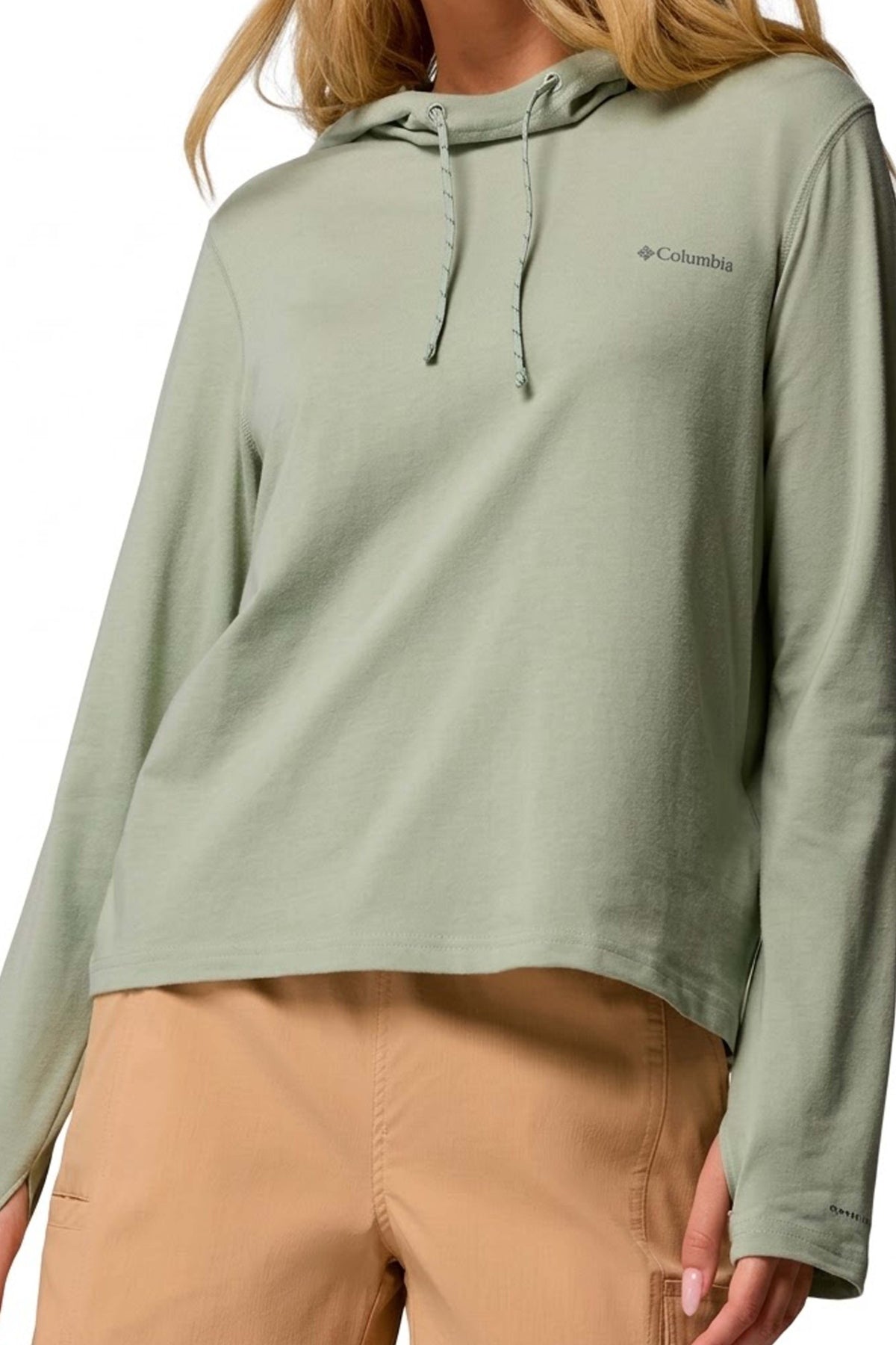 COLUMBIA SUN TREK LS HOODIE en color VERDE (1)