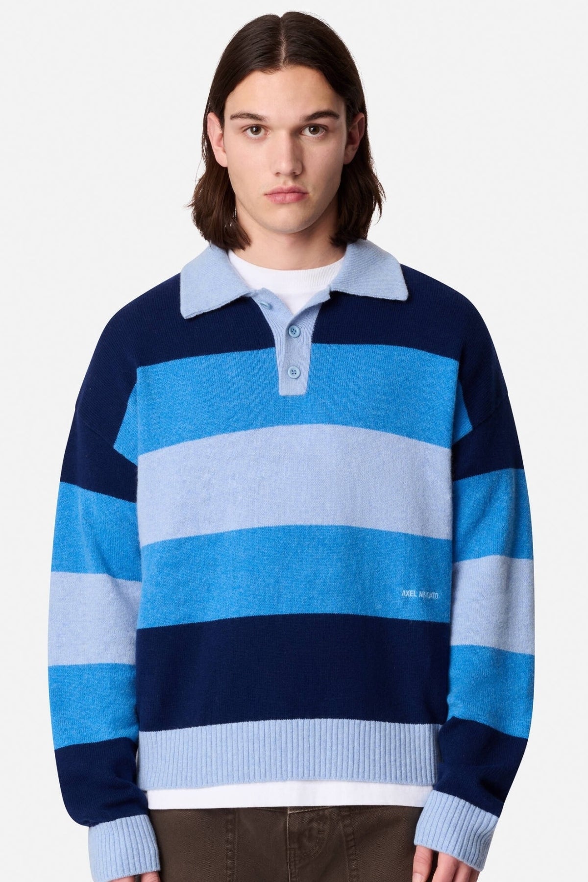 AXEL ARIGATO A4152002 MARINE POLO SWEATER en color AZUL (1)