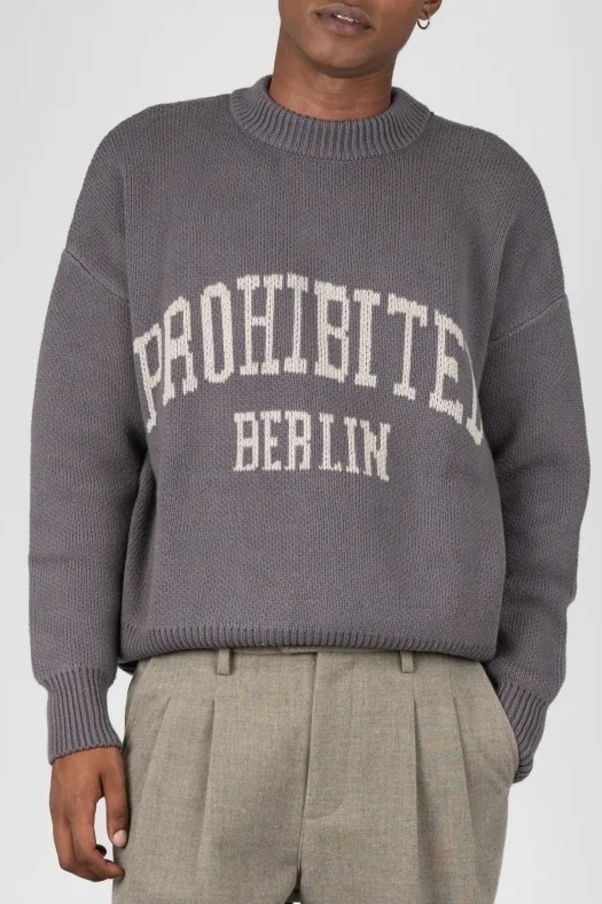 PROHIBITED VARSITY KNIT SWEATER en color  (1)