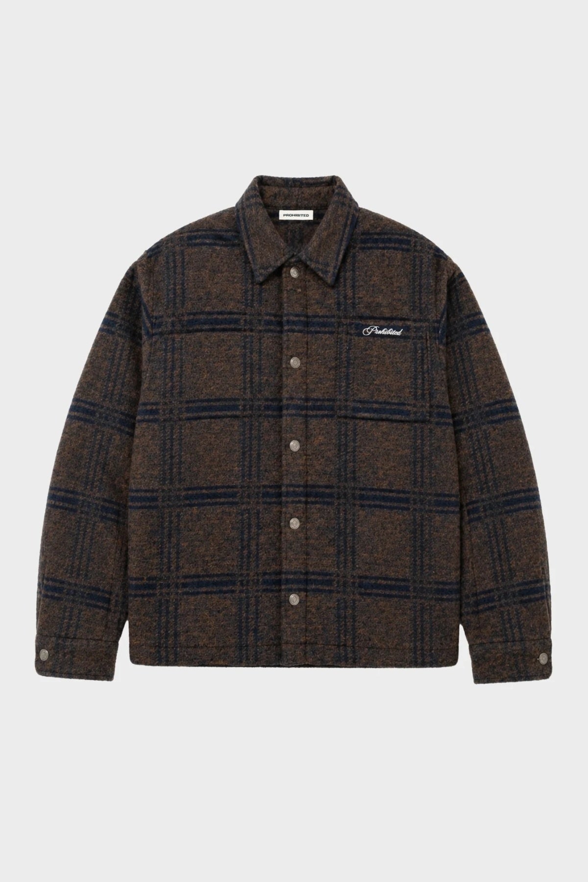 PROHIBITED BACK AGAIN FLANNEL OVERSHIRT en color MARRON (3)