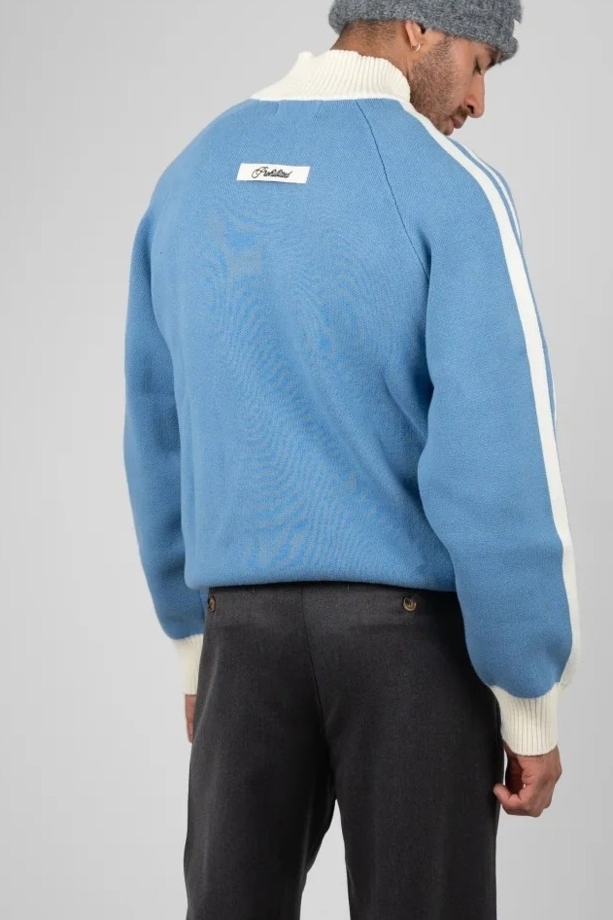 PROHIBITED LETTERMAN KNITTED QUARTER ZIP en color  (3)