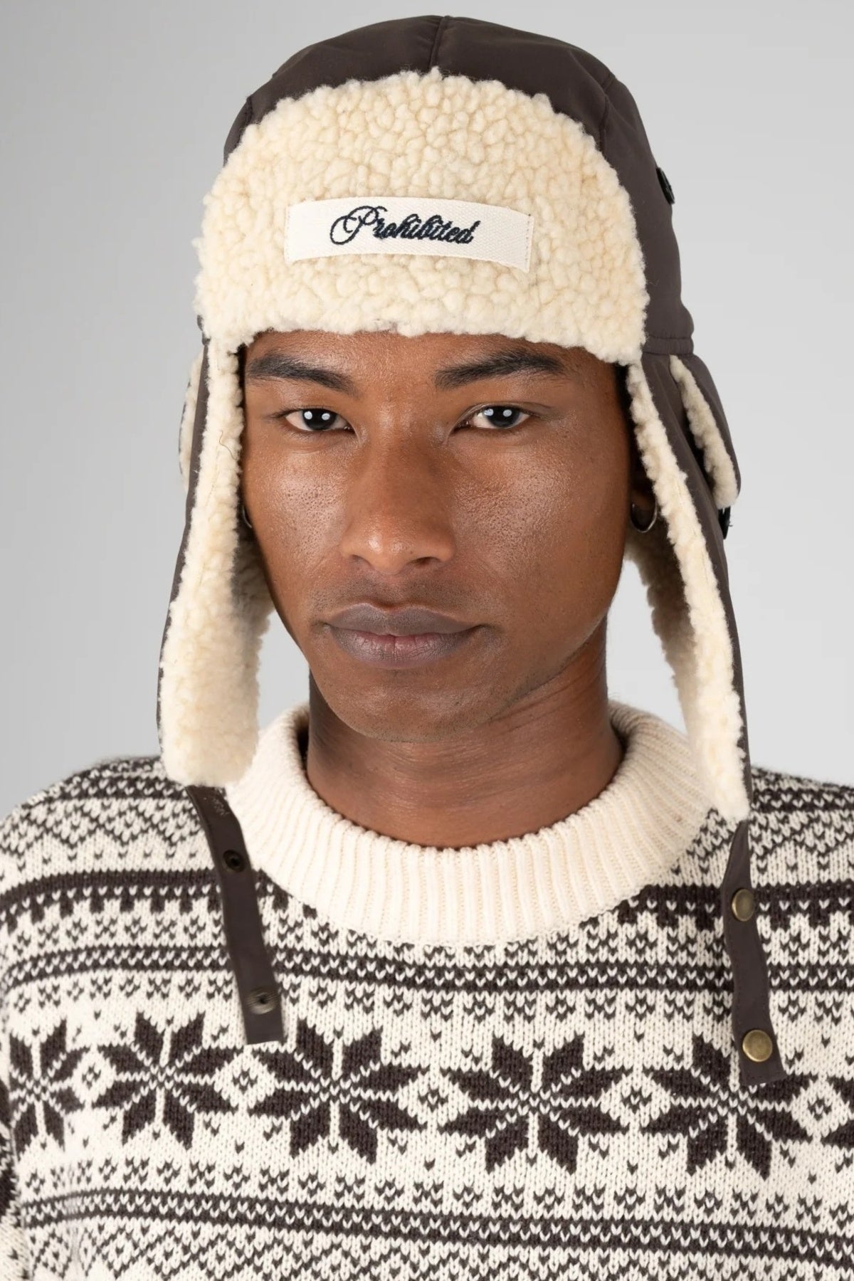 PROHIBITED AVIATOR HAT SOLID en color MARRON (4)