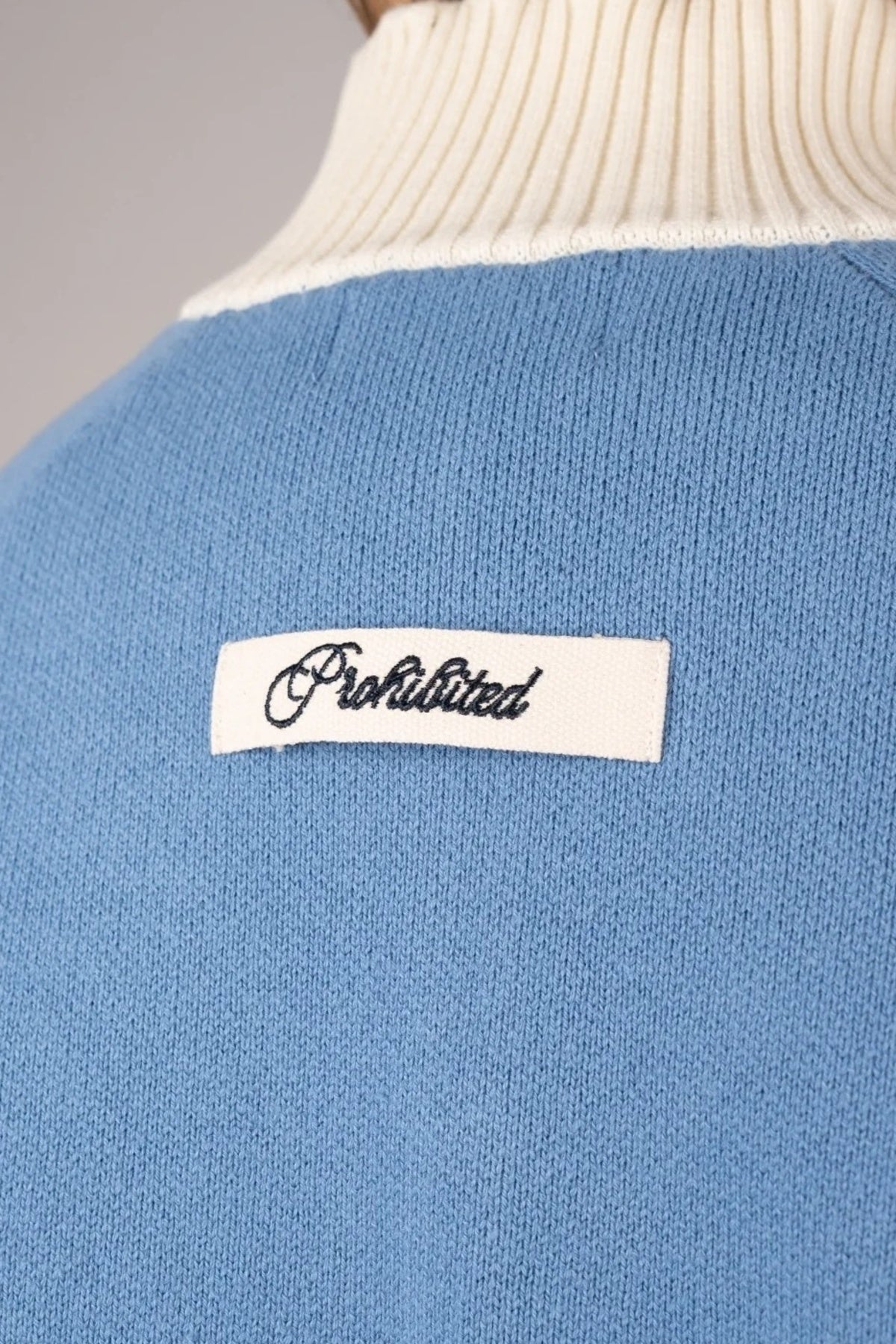 PROHIBITED LETTERMAN KNIT JACKET en color  (3)