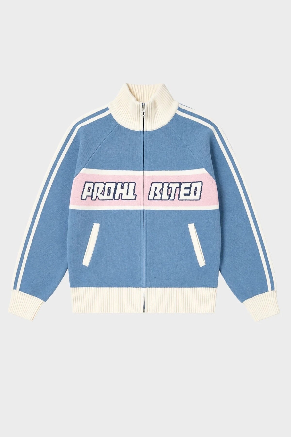PROHIBITED LETTERMAN KNIT JACKET en color  (5)