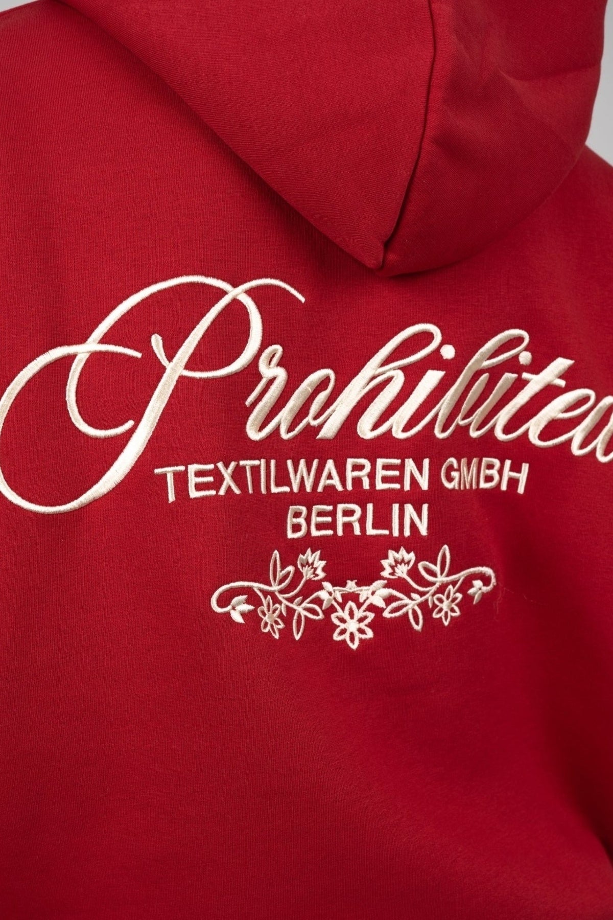PROHIBITED TEXTILWAREN HOODIE en color ROJO (3)