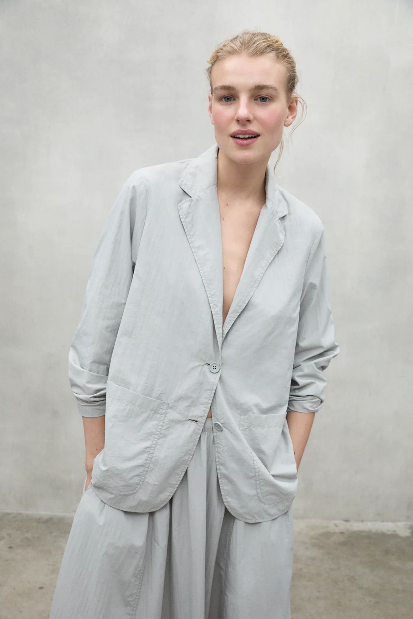 ECOALF SOLAROALF JACKET WOMAN en color GRIS (1)