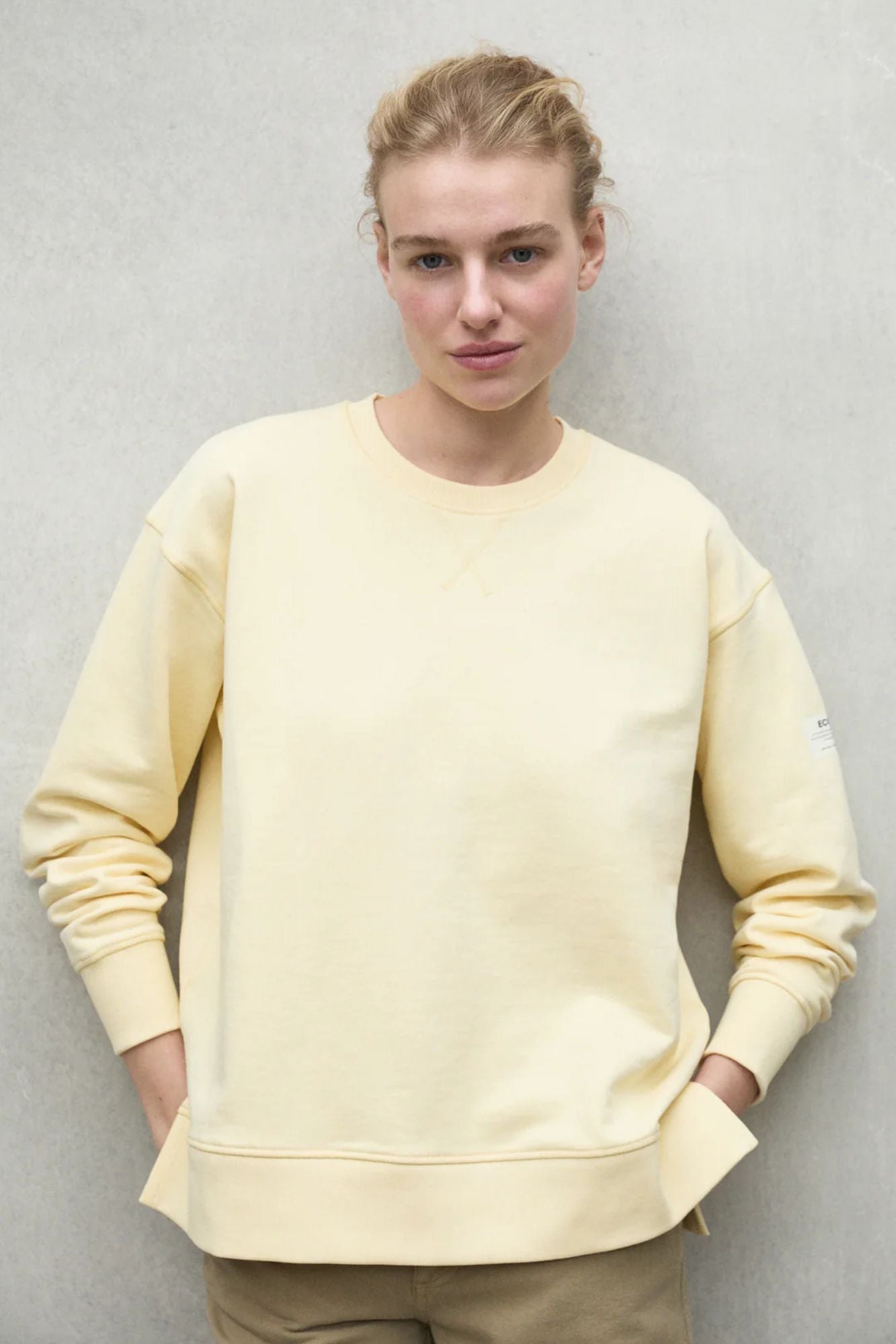 ECOALF STORMALF SWEATSHIRT en color AMARILLO (1)