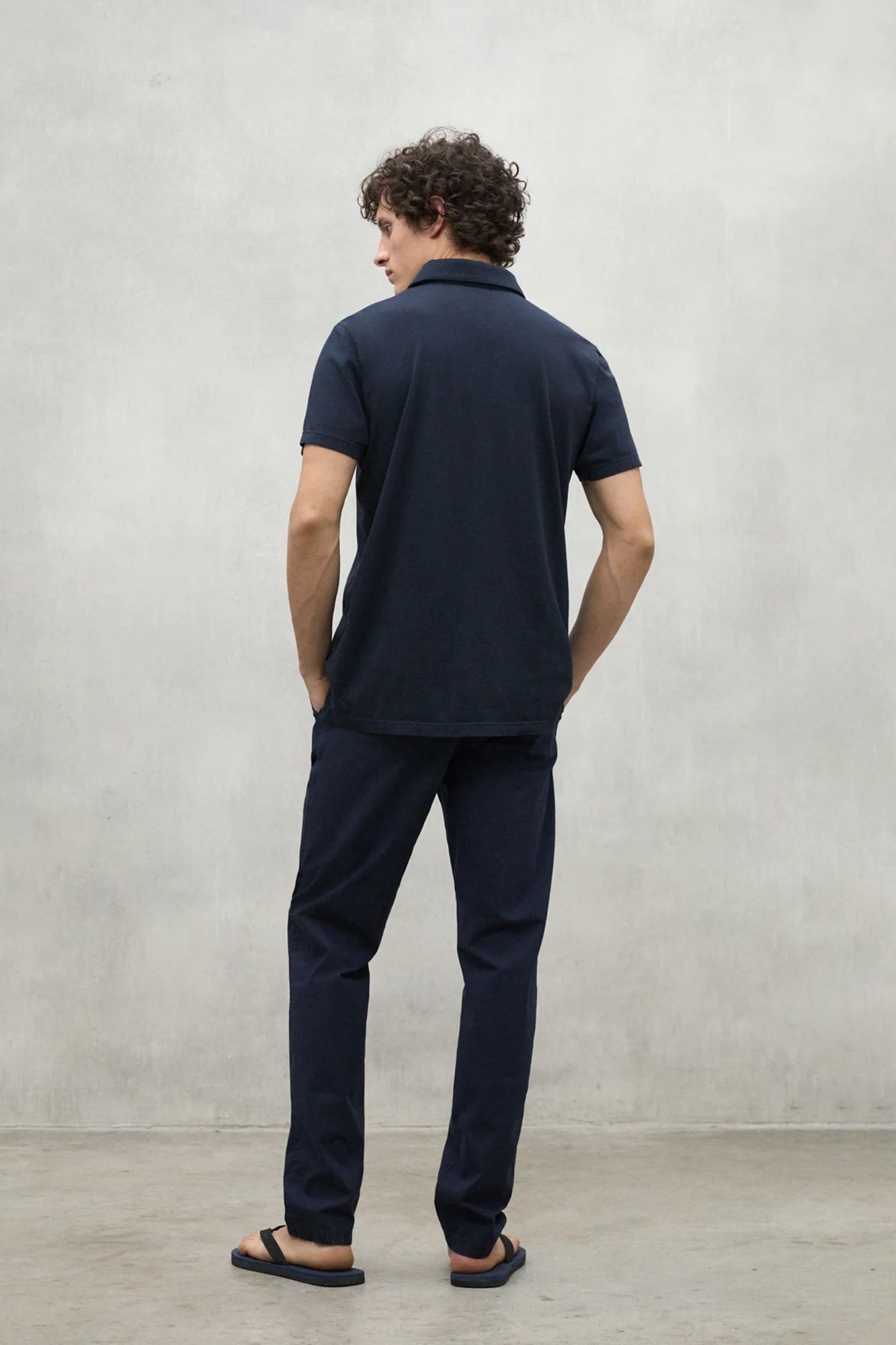 ECOALF THEOALF POLO MAN en color AZUL (3)