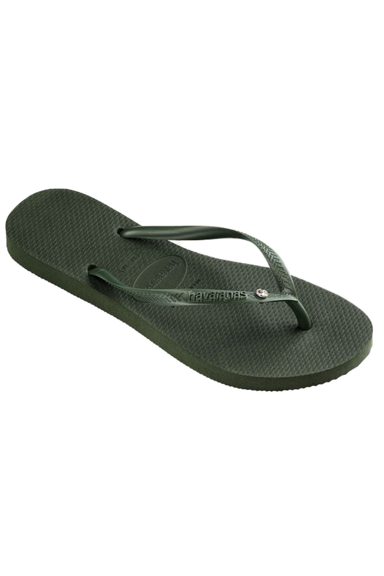 HAVAIANAS SLIM CRYSTAL SW II en color VERDE (2)