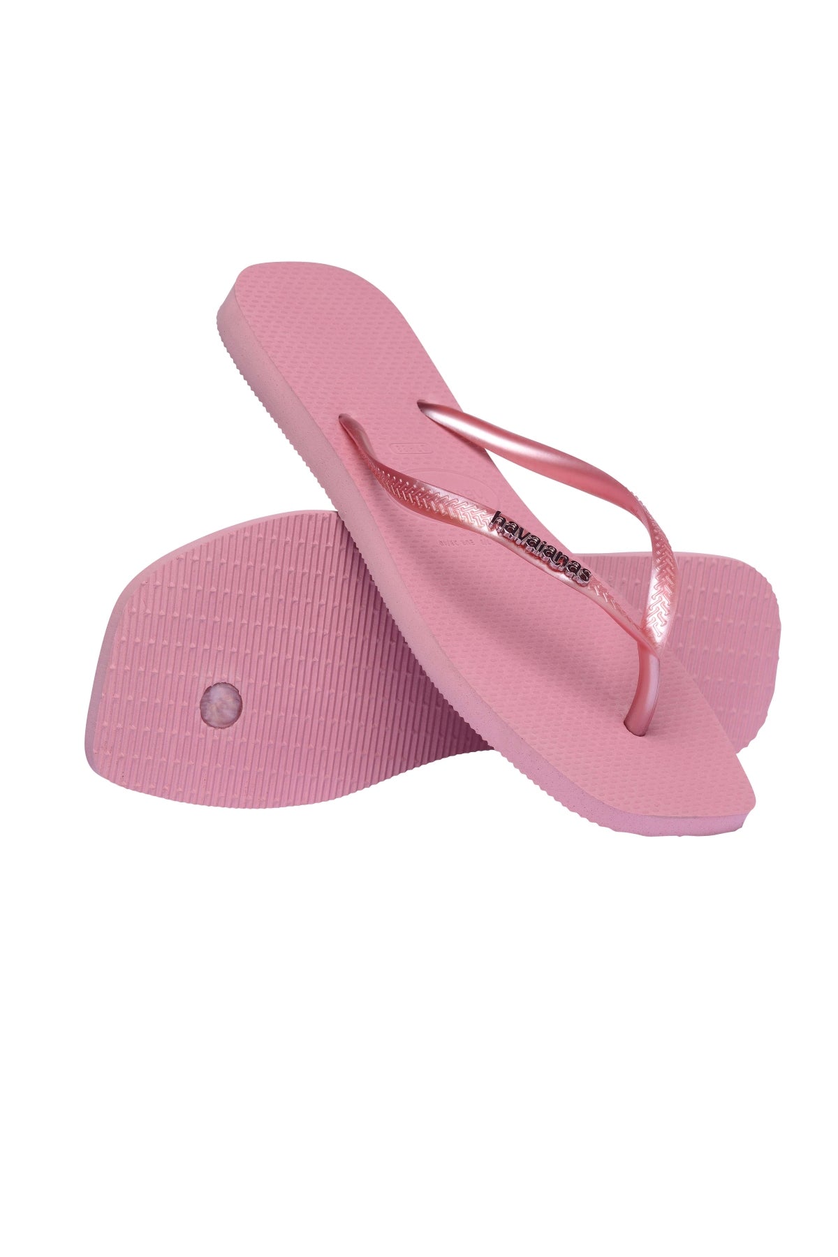 HAVAIANAS SQUARE LOGO METALLIC en color ROSA (4)