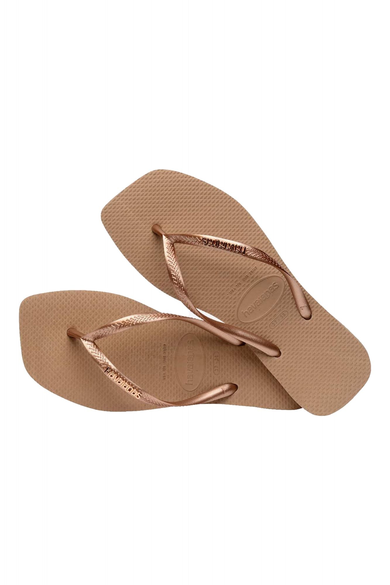 HAVAIANAS SQUARE LOGO METALLIC en color ROSA (3)