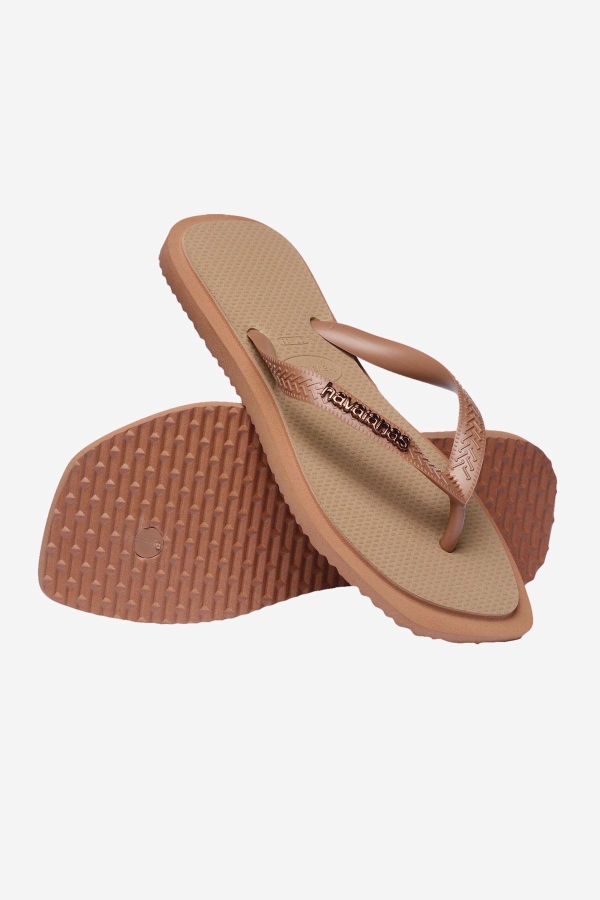 HAVAIANAS TOP SQUARE FUSION  en color MARRON CLARO (4)