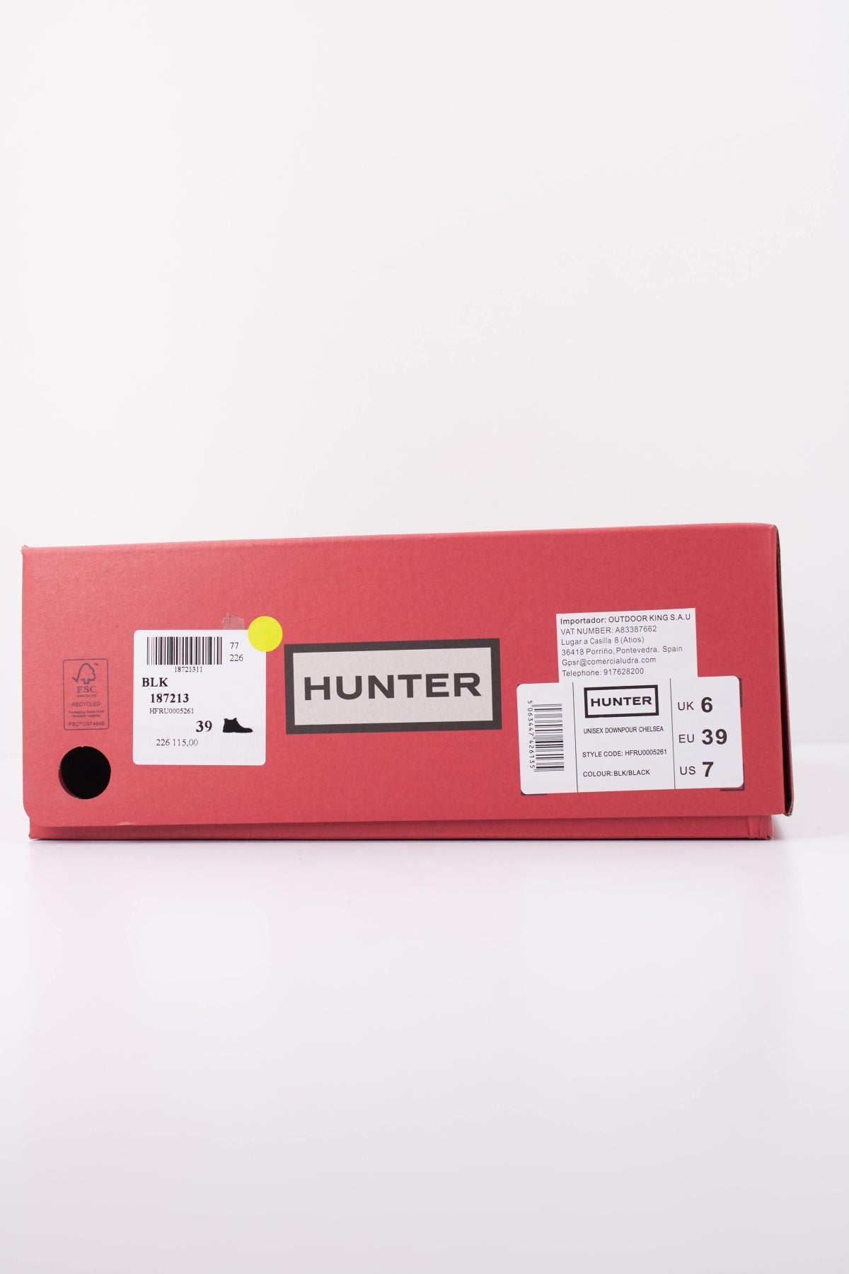 HUNTER  BOTA DOWNPOUR CHELSEA en color NEGRO (6)