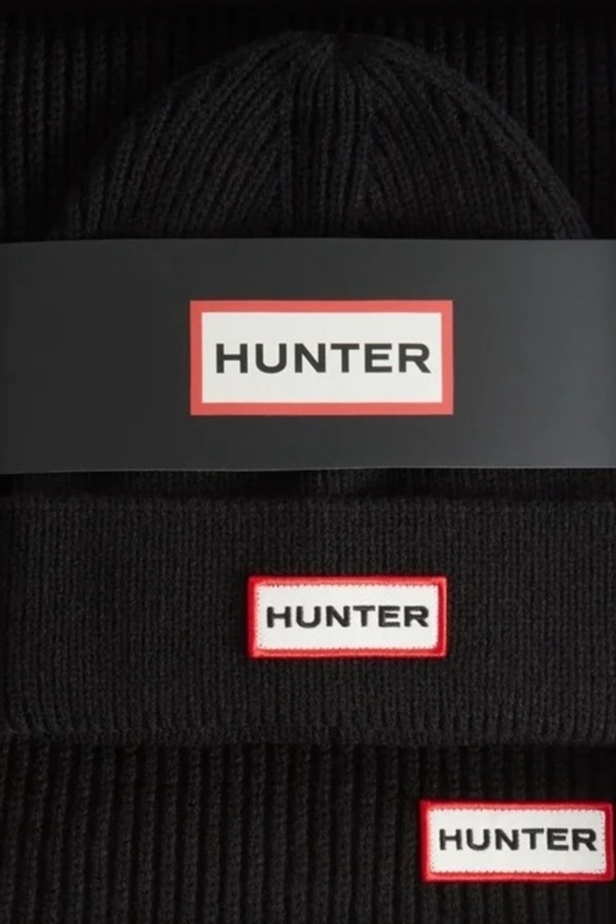 HUNTER BOX SET JURA BEANIE/SCARF en color NEGRO (4)
