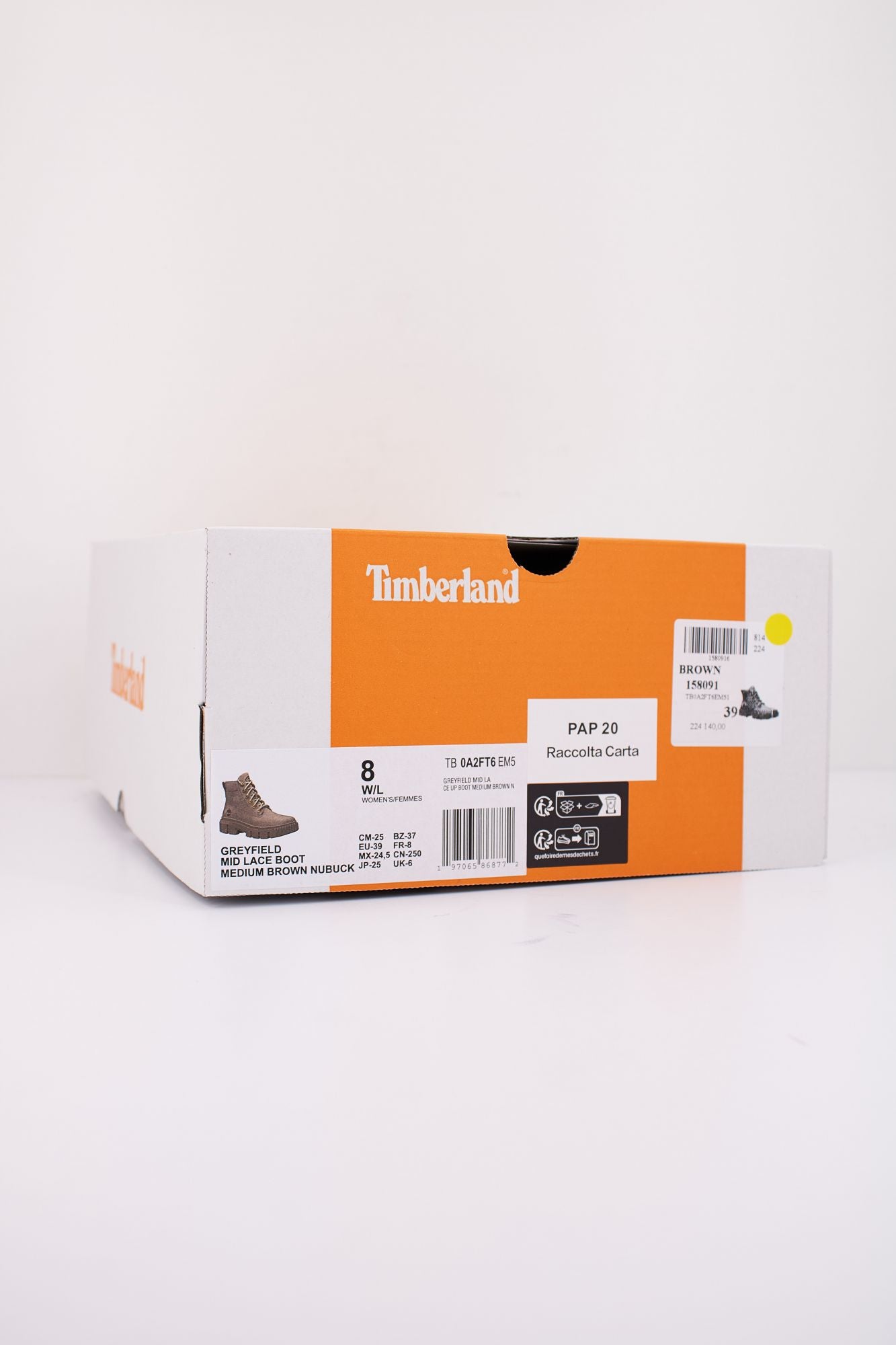 TIMBERLAND GREYFIELD MID LACE UP en color MARRON (6)