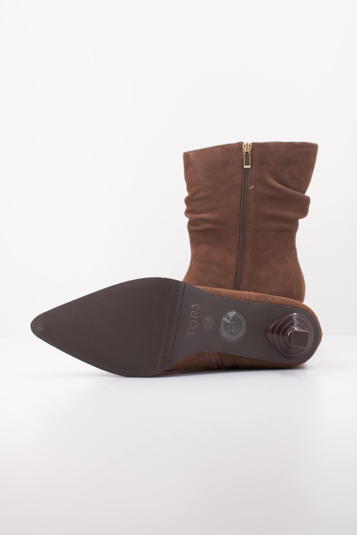 TOP3 BOTA CORTA ARRUGADA en color MARRON CLARO (5)