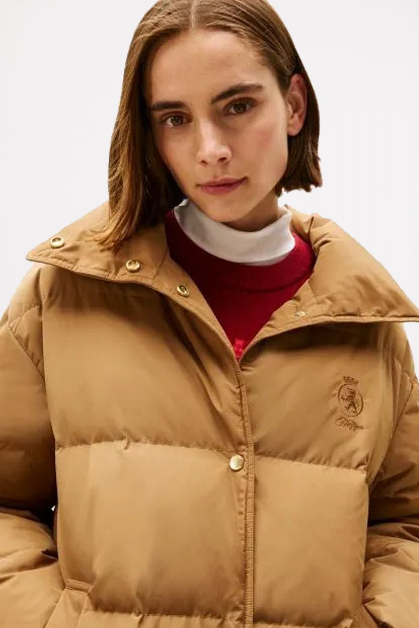 TOMMY HILFIGER STRIPED COTTON LONG-SLEEVE SHIRT en color MARRON CLARO (1)