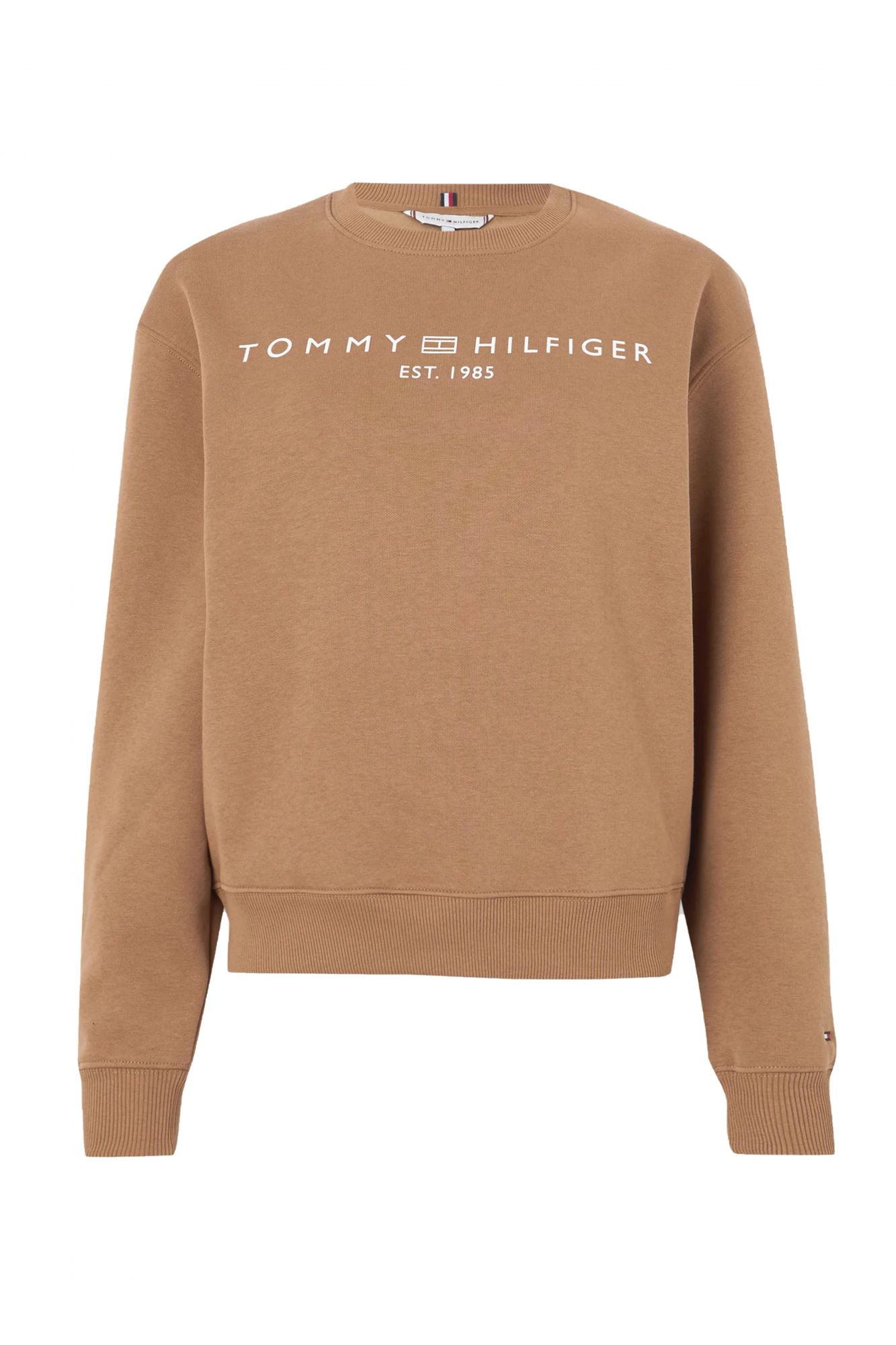 TOMMY HILFIGER  MDRN REG CORP LOGO C-NK  en color MARRON CLARO (2)